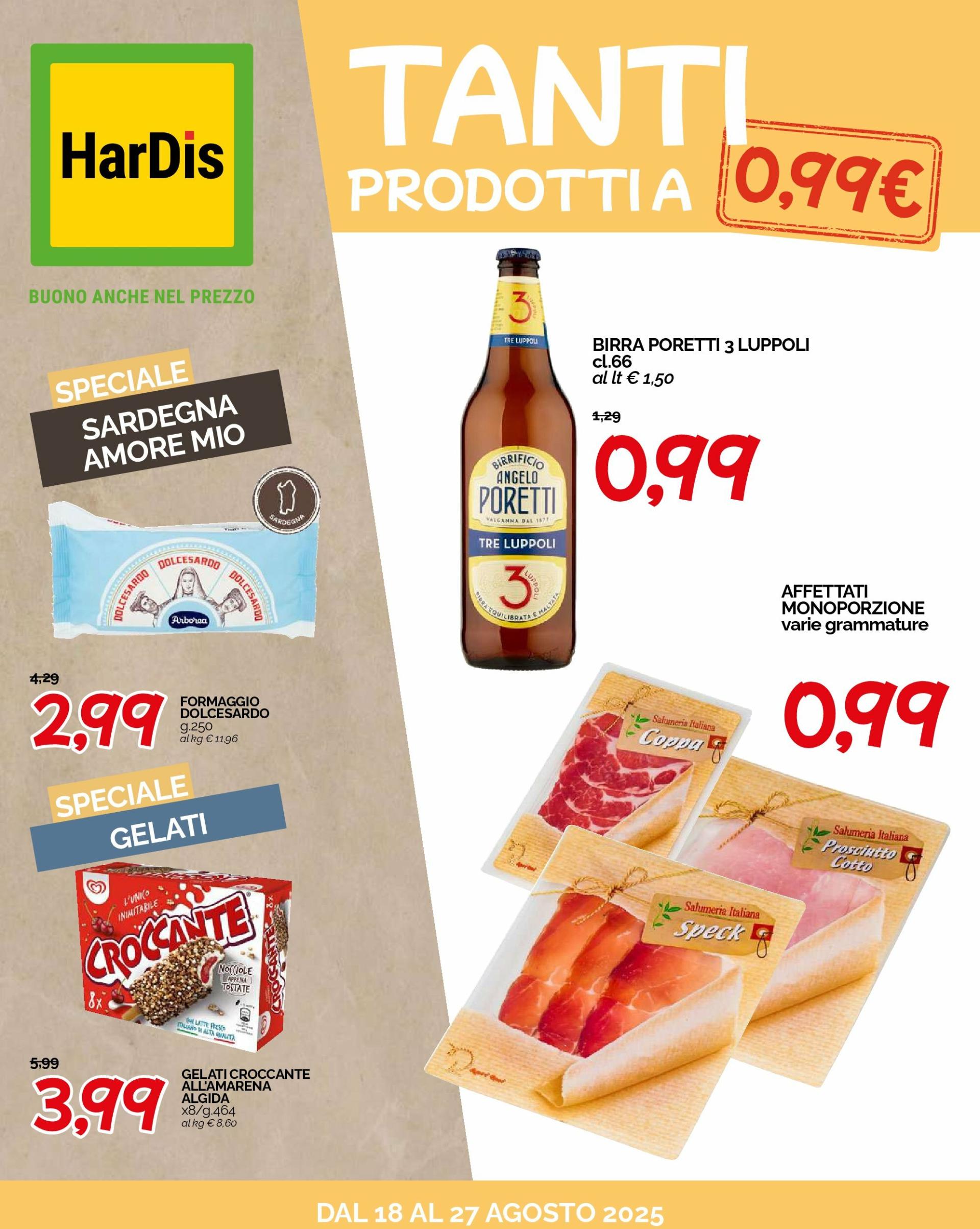 Volantino Hardis valido dal 18/08 al 27/08