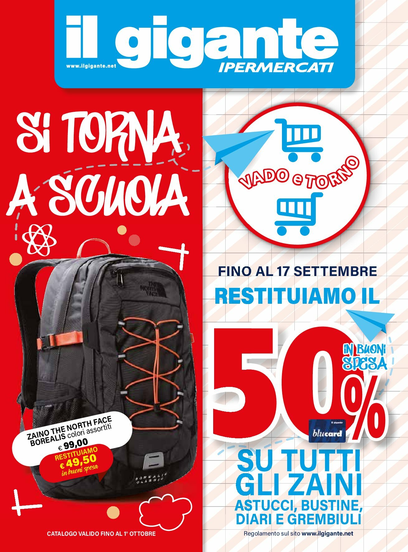 Volantino Il Gigante - Si torna a scuola valido dal 18/08 al 01/10