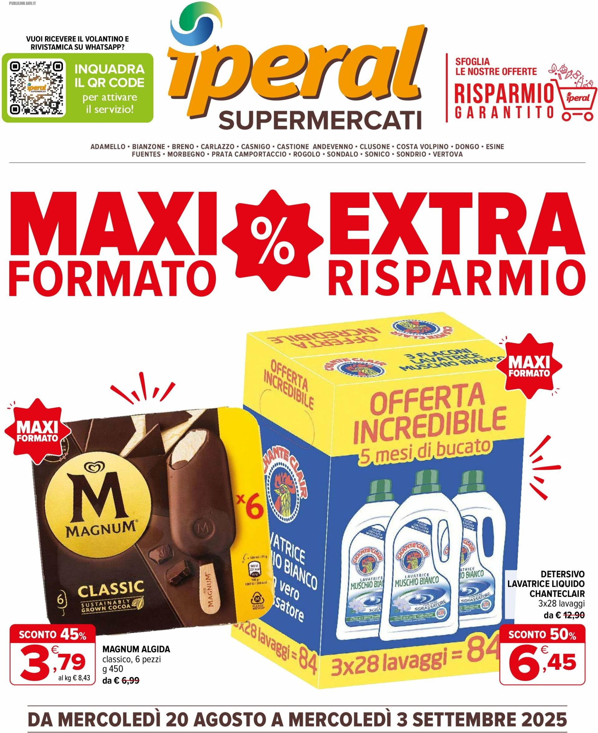Volantino Iperal valido dal 20/08 al 03/09