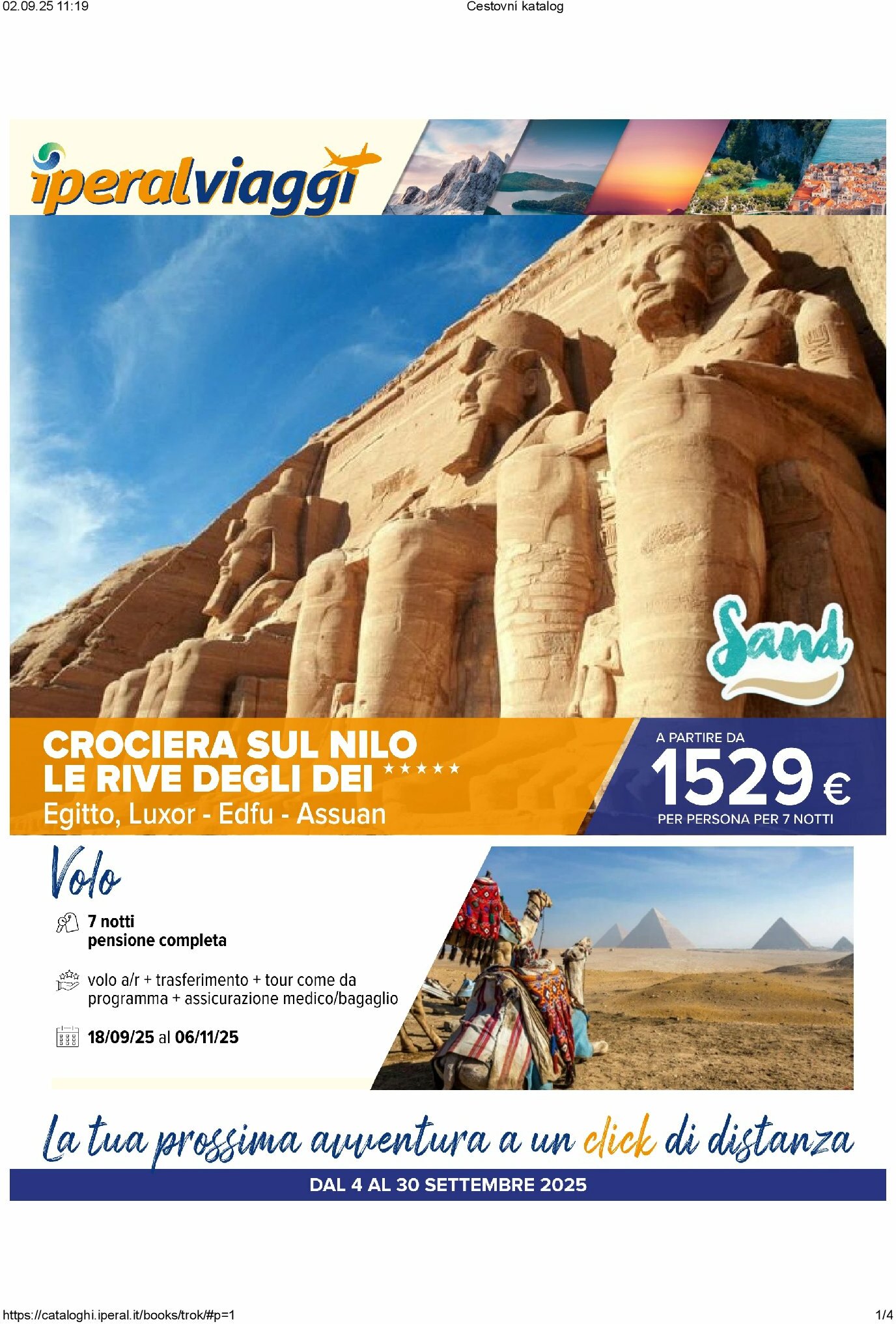 Volantino Iperal - Viaggi valido dal 04/09 al 30/09