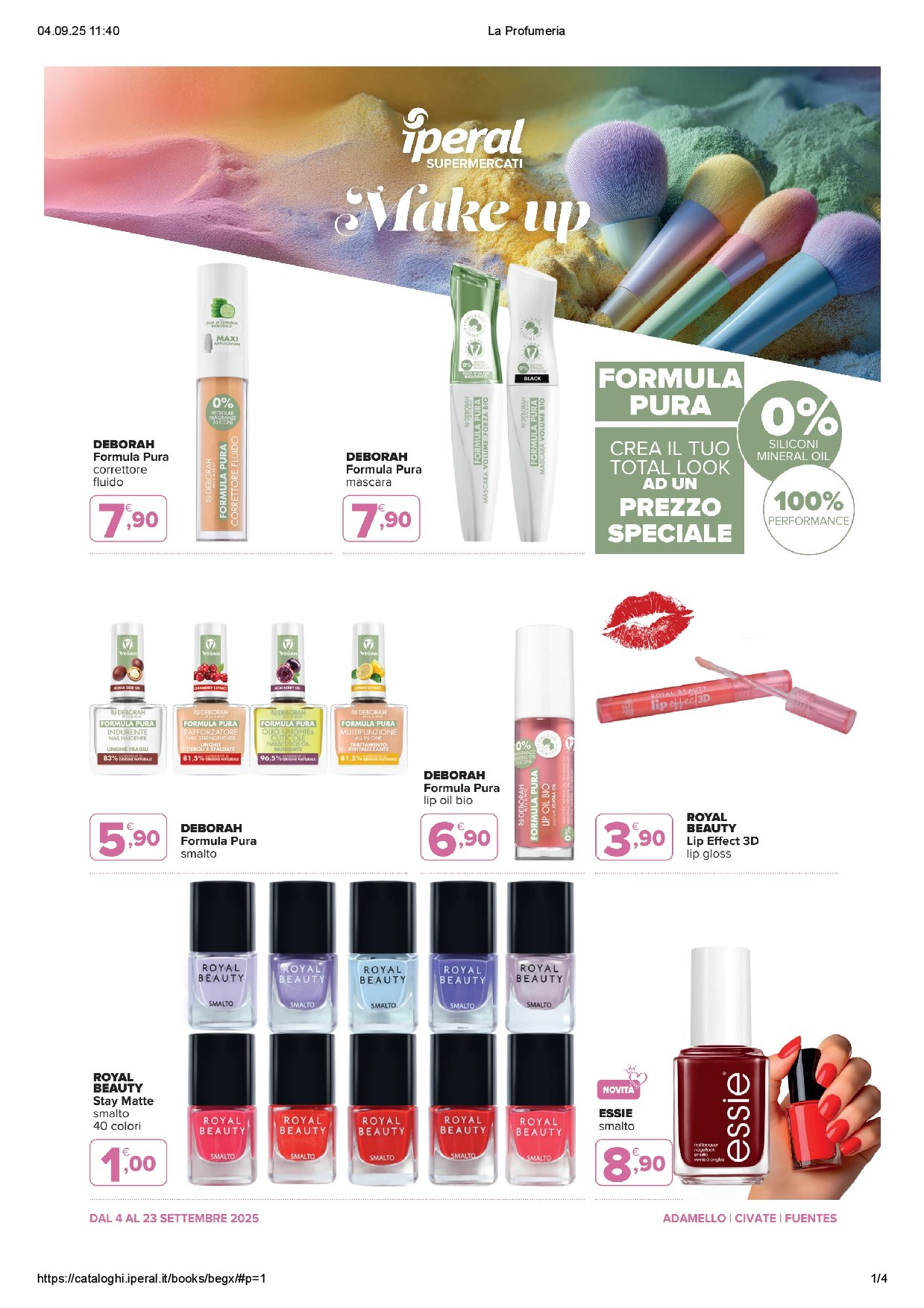 Volantino Iperal - La Profumeria valido dal 04/09 al 23/09