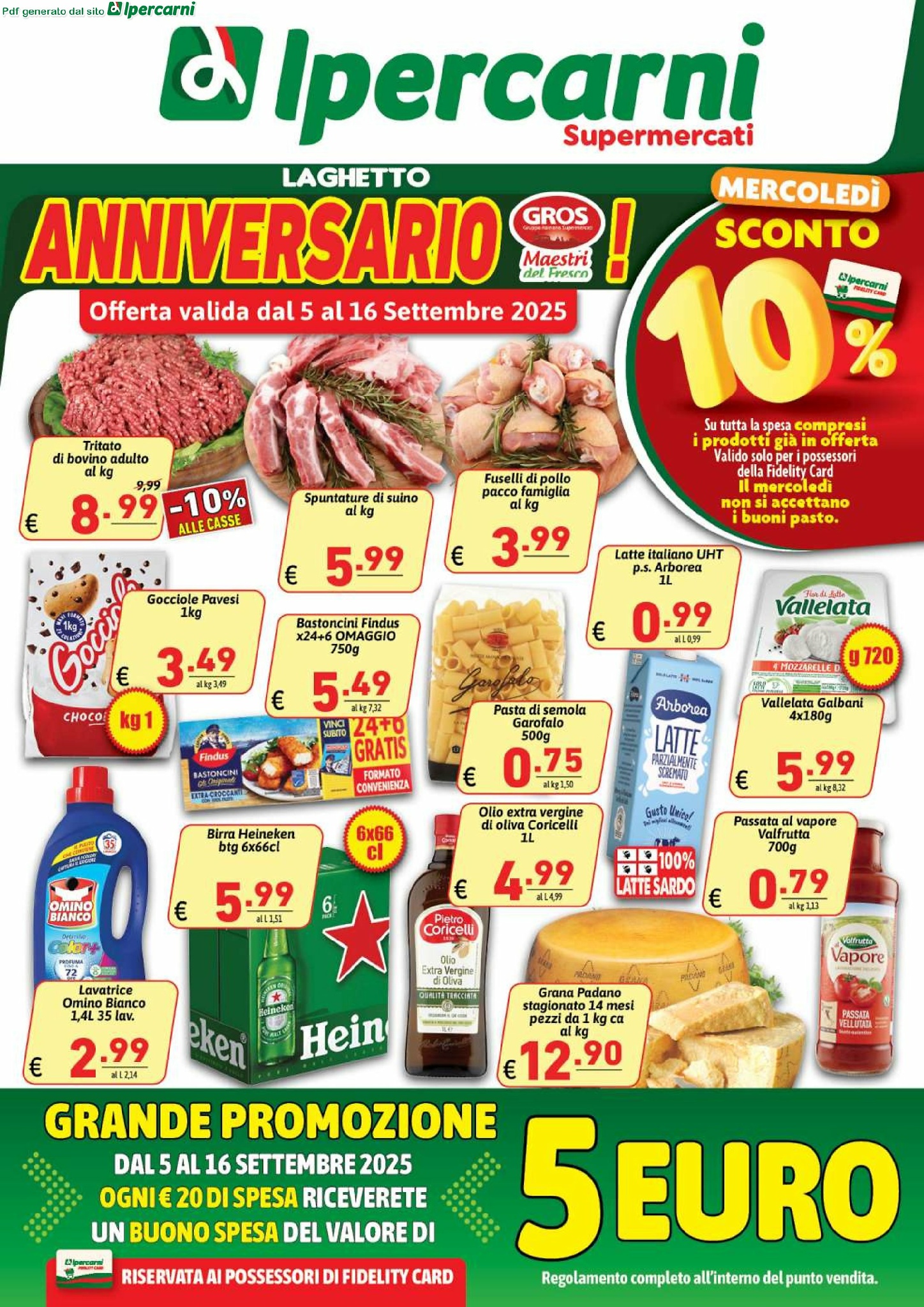 Volantino Ipercarni - Laghetto valido dal 05/09 al 16/09