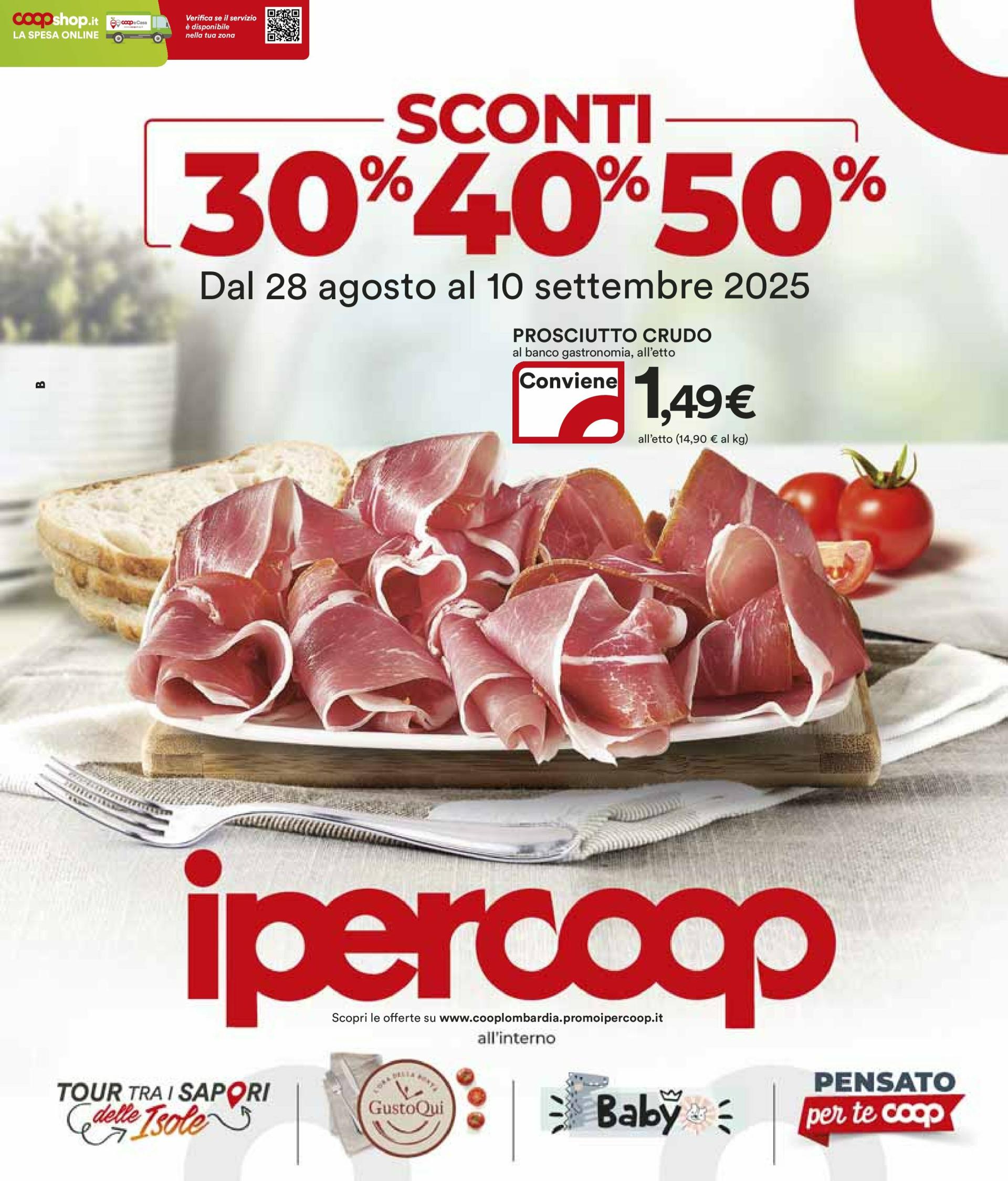 Volantino Ipercoop valido dal 28/08 al 10/09