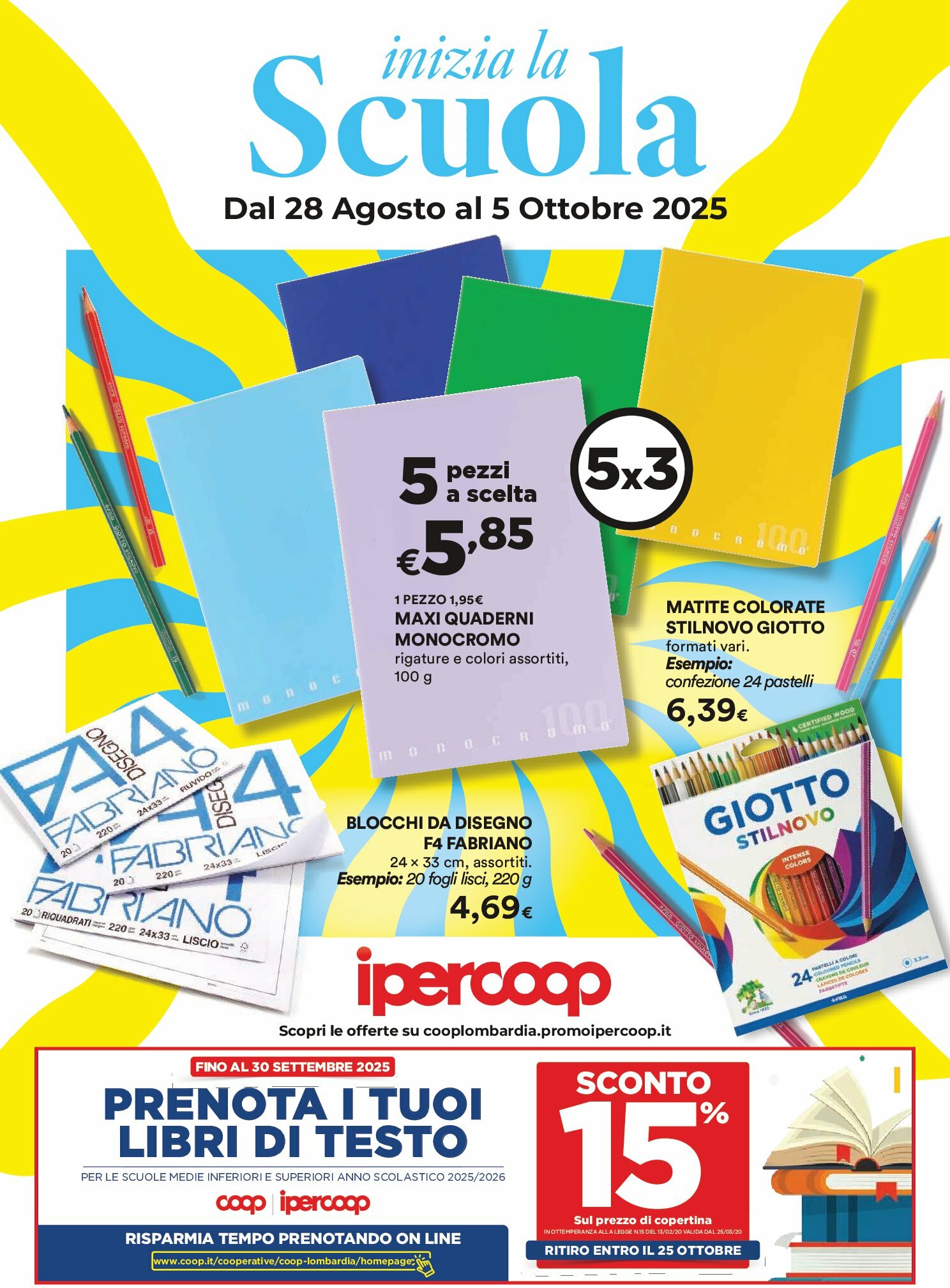 Volantino Ipercoop - Inizia la Scuola valido dal 28/08 al 05/10