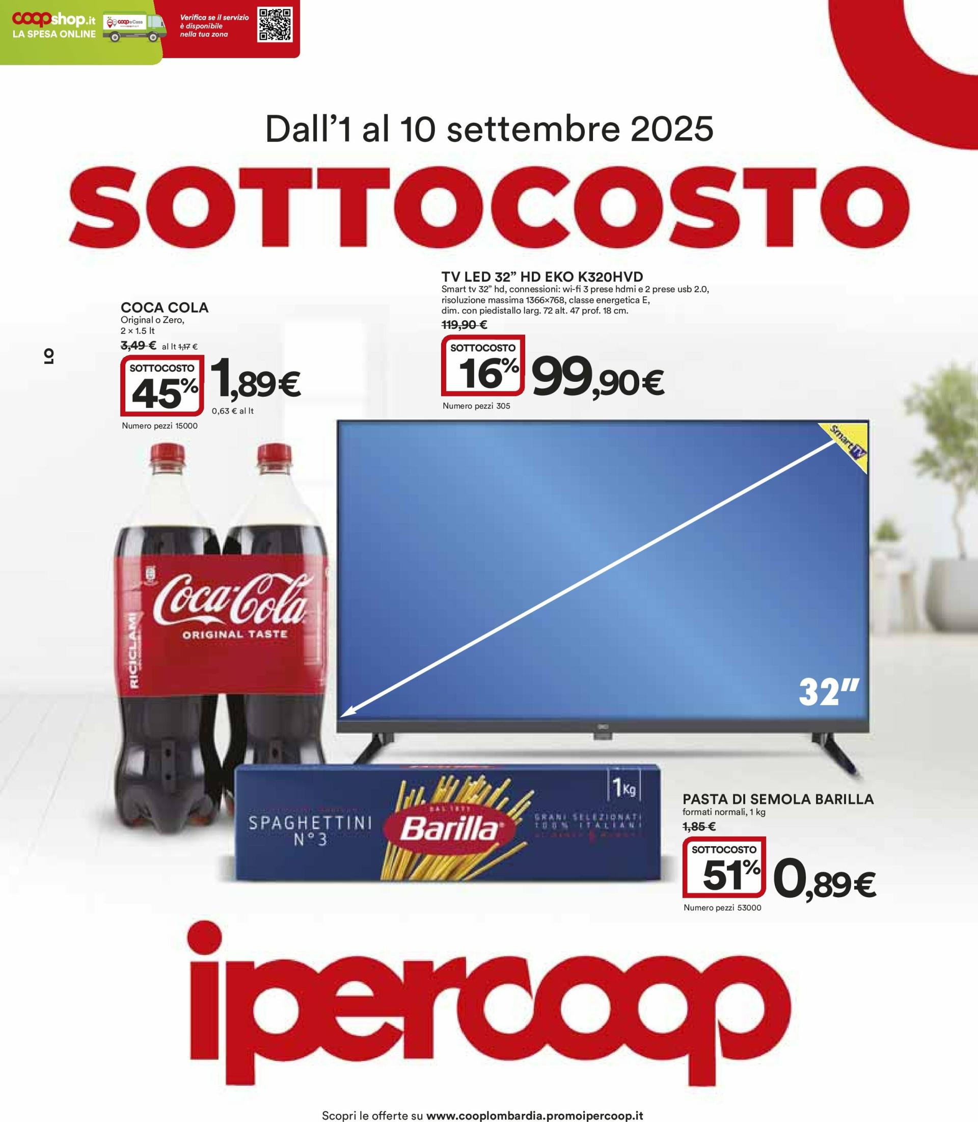Volantino Ipercoop valido dal 01/09 al 10/09