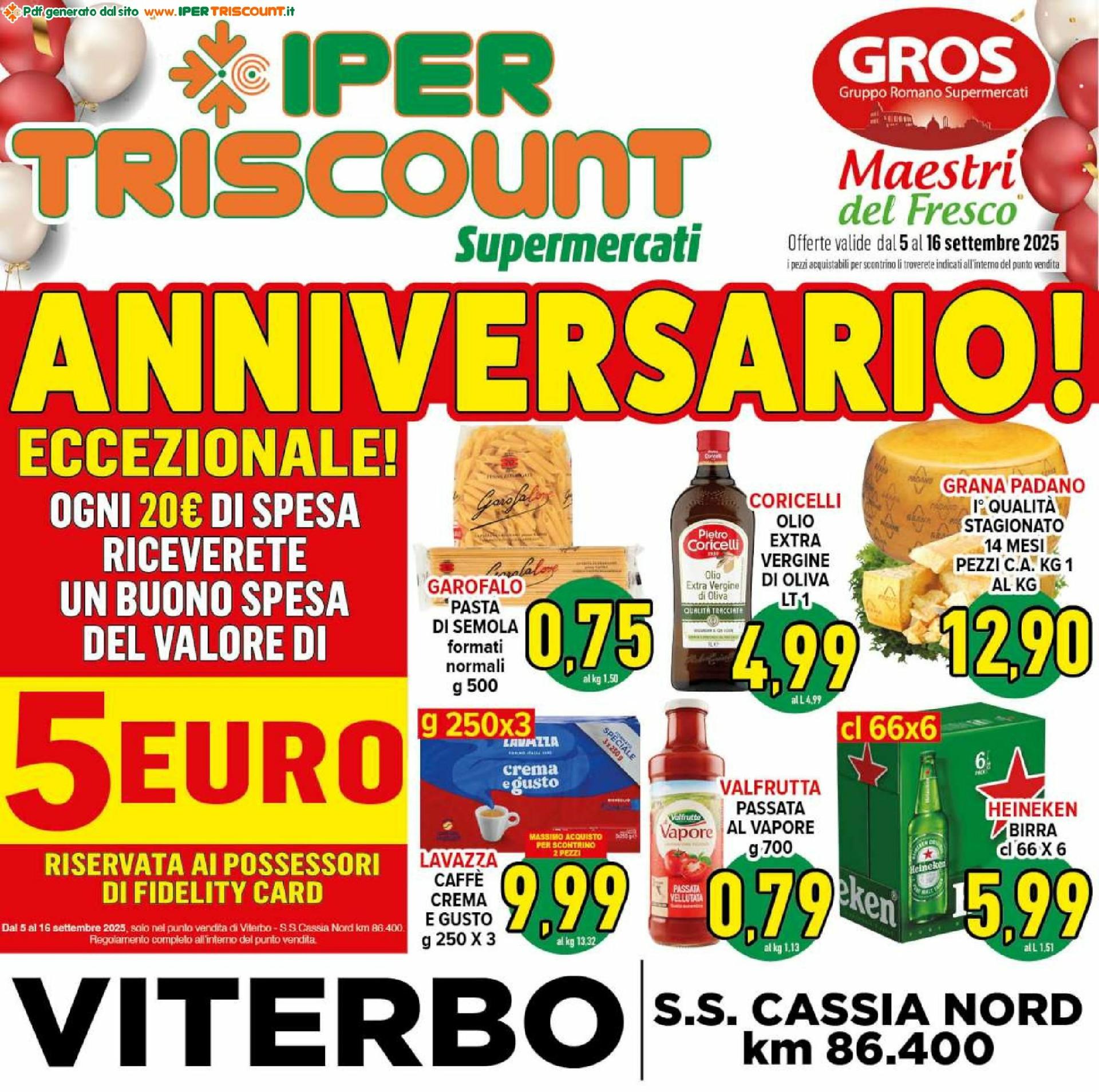 Volantino Ipertriscount - Viterbo valido dal 05/09 al 16/09