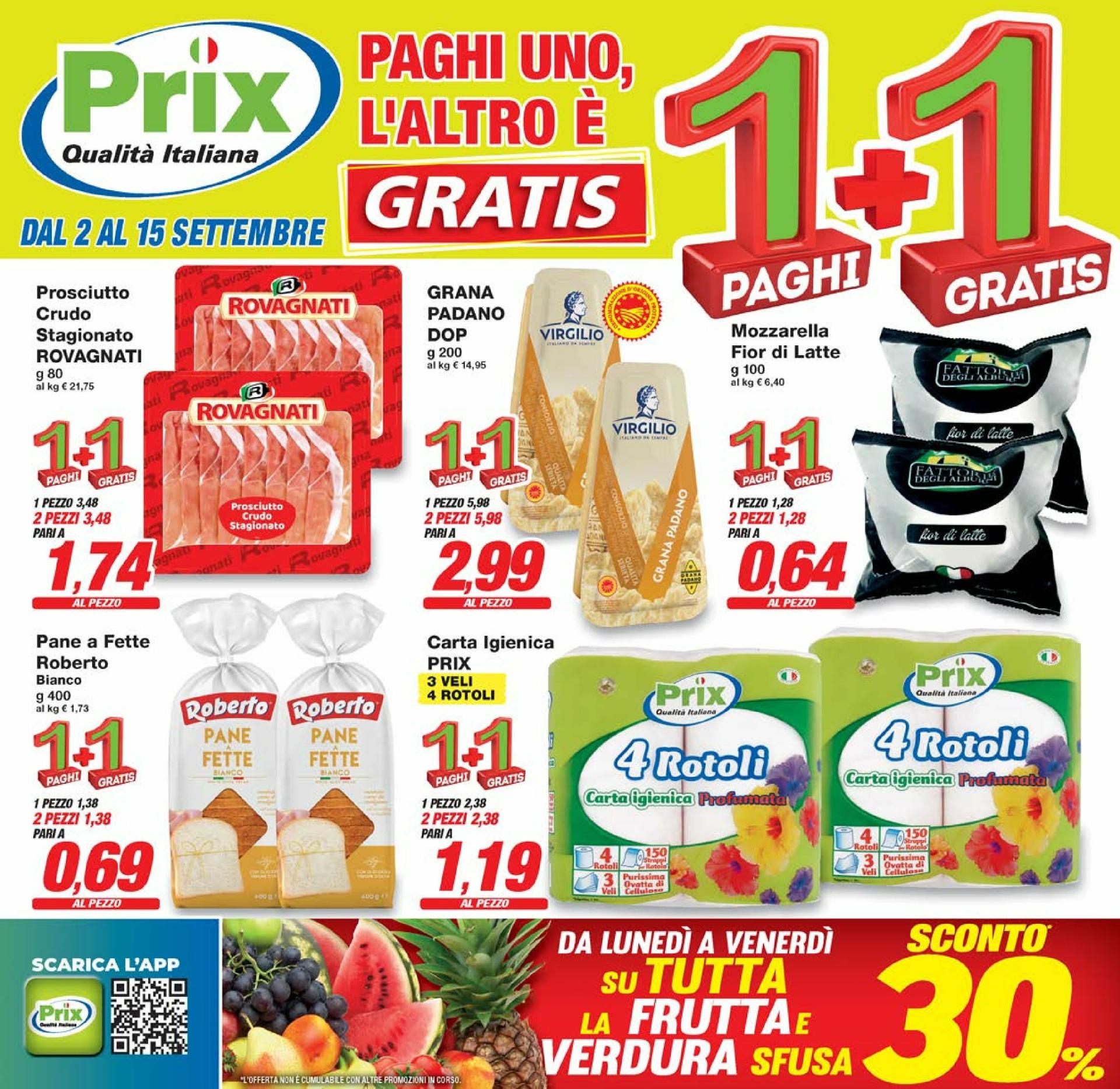 Volantino Prix valido dal 02/09 al 15/09