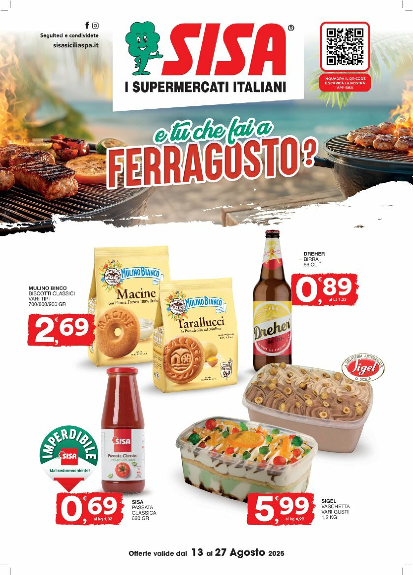 Volantino Sisa valido dal 13/08 al 27/08
