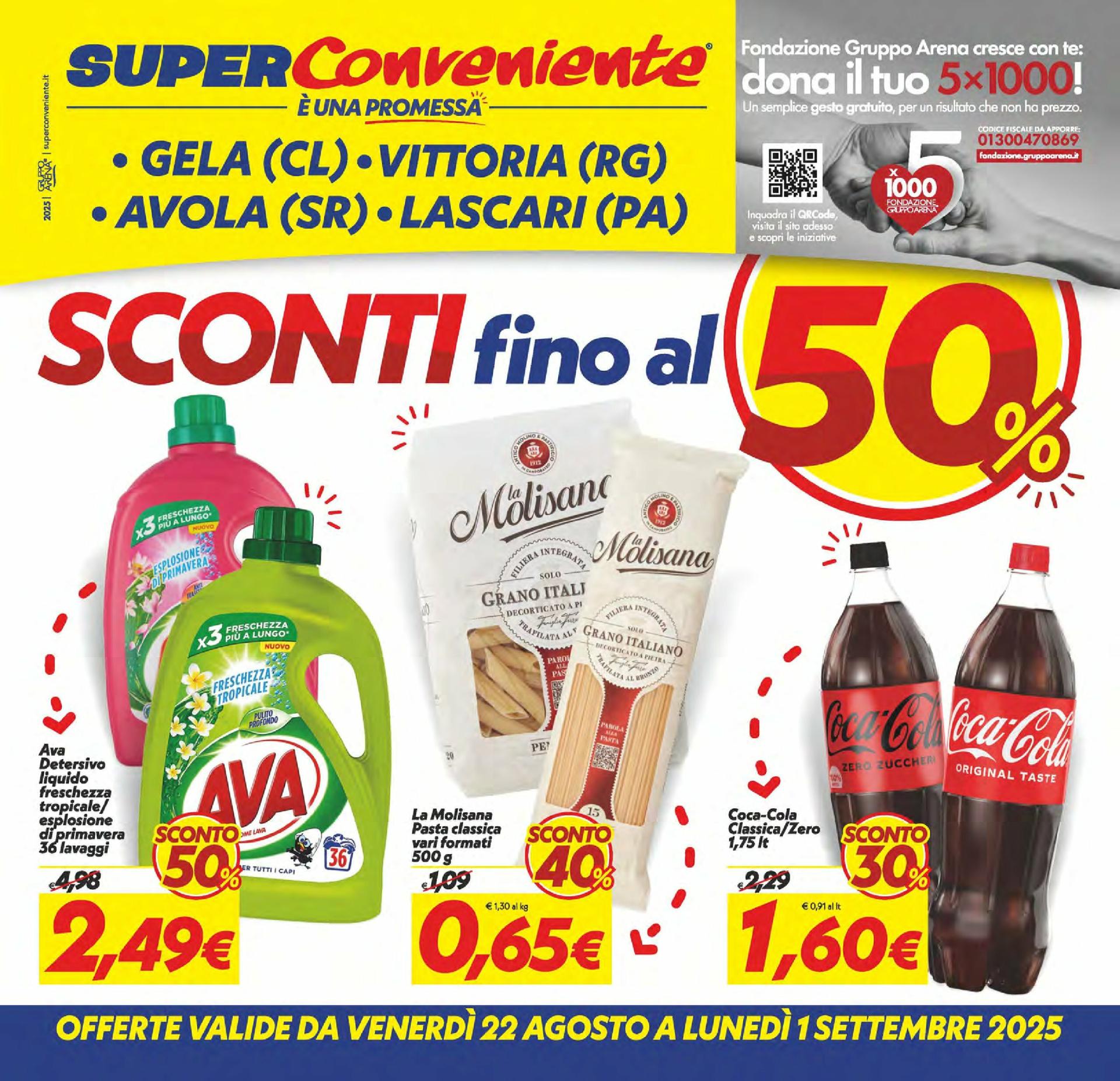 Volantino Super Conveniente - Gela, Vittora, Avola, Lascari valido dal 22/08 al 01/09
