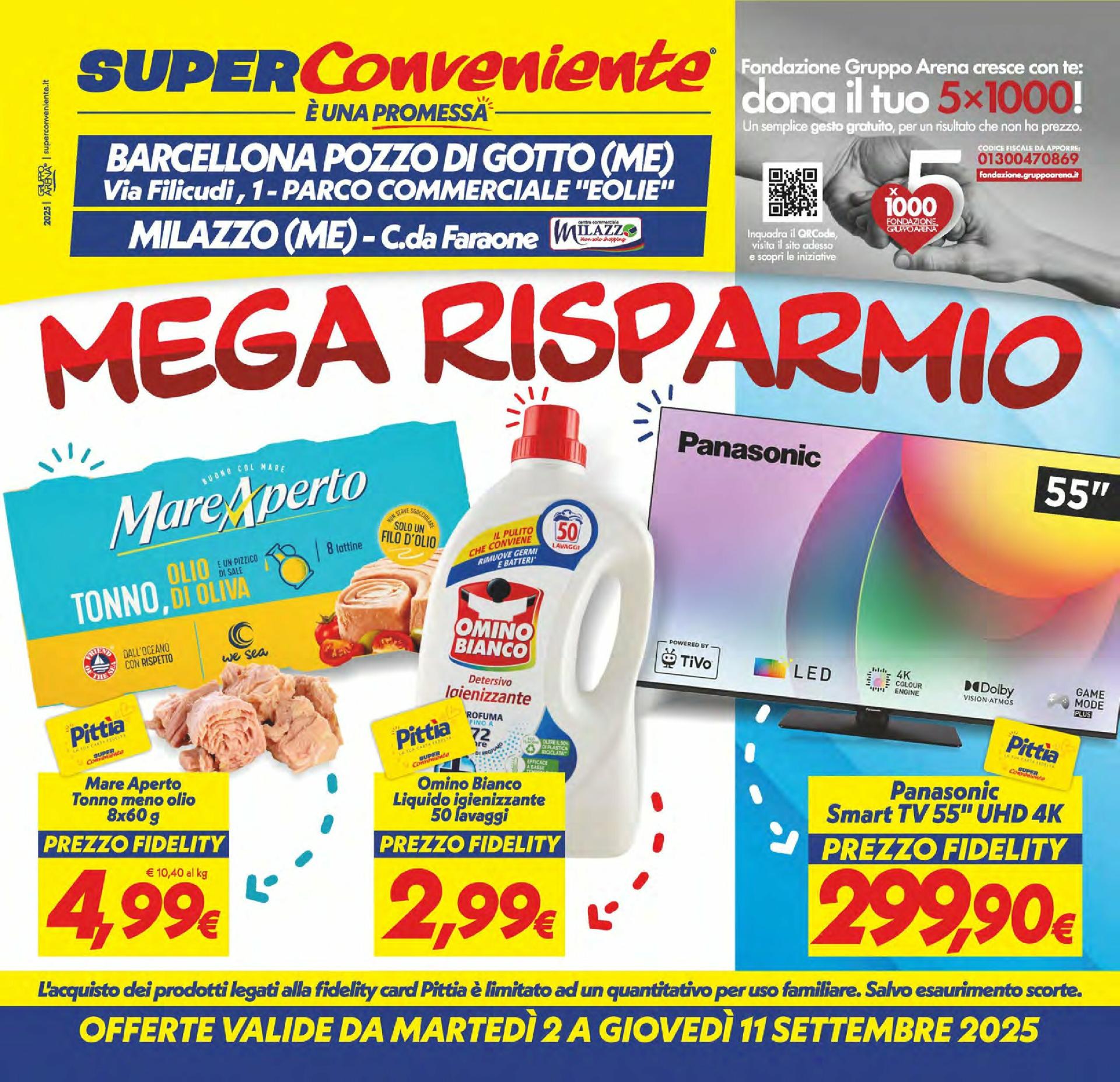 Volantino Super Conveniente - Barcellona Pozzo di Gotto, Milazzo valido dal 02/09 al 11/09