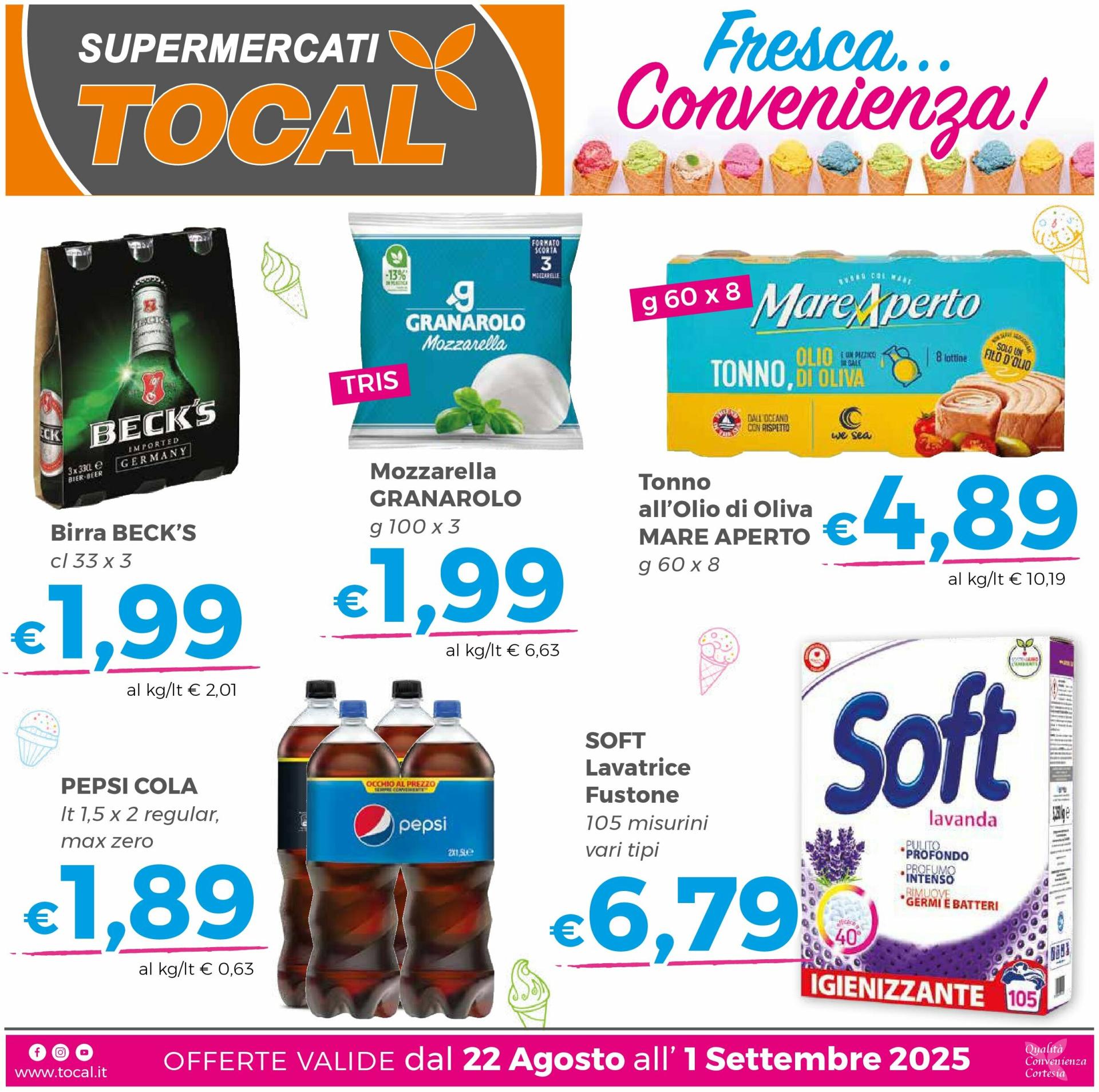Volantino Tocal valido dal 22/08 al 01/09