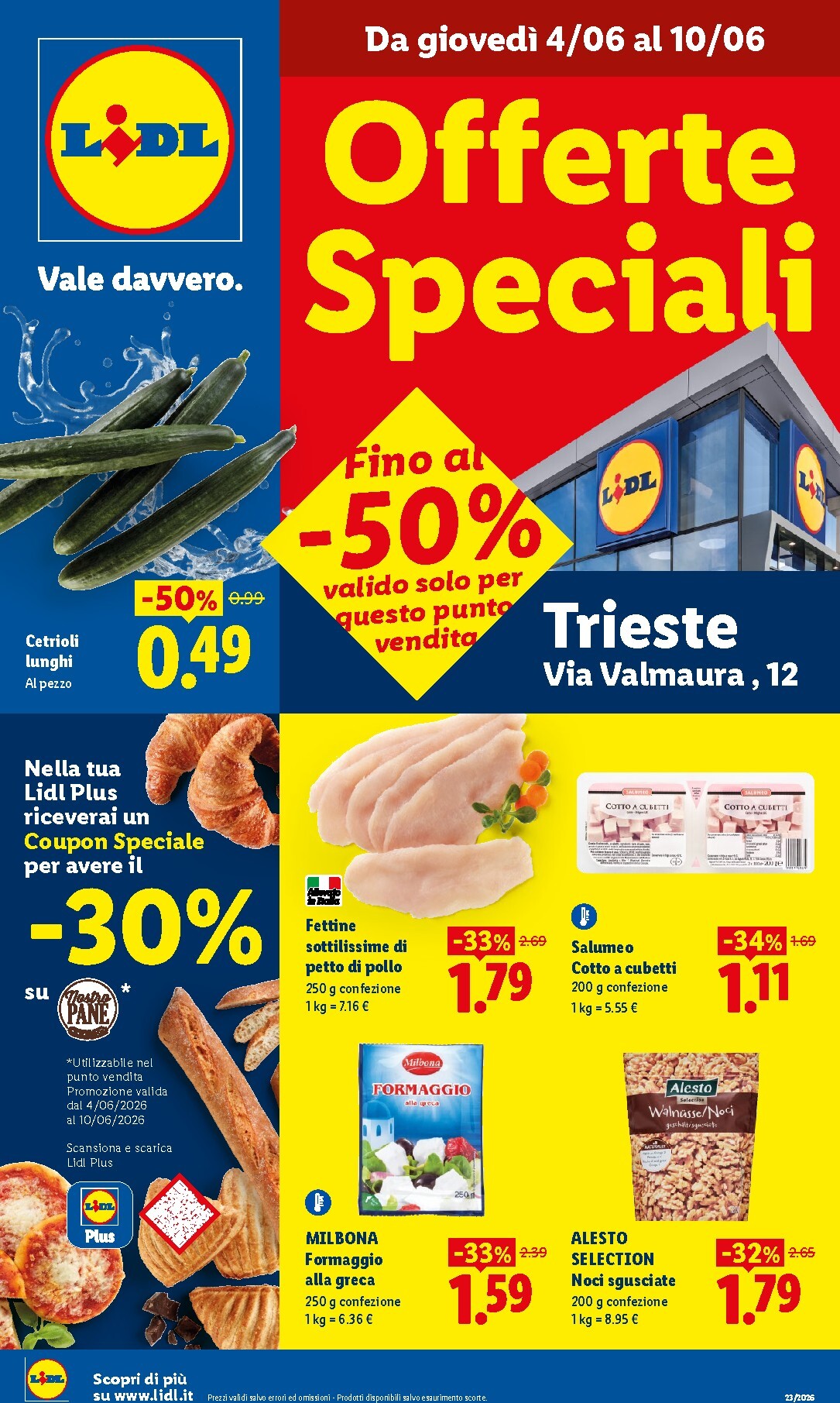 Volantino attuale di Lidl - Trieste Via Valm. valido dal giovedì 04/06/2026 al mercoledì 10/06/2026