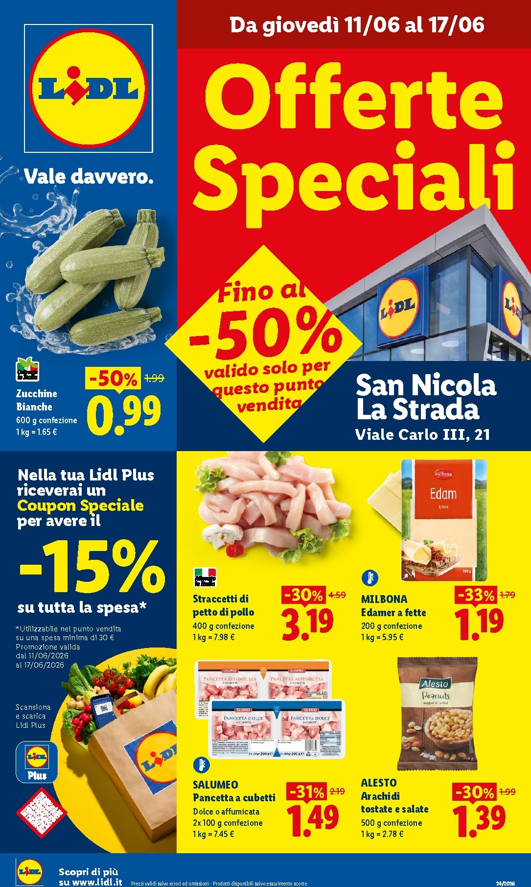 Volantino Lidl - S. Nicola La Str. per la prossima settimana dal giovedì 11/06/2026 al mercoledì 17/06/2026