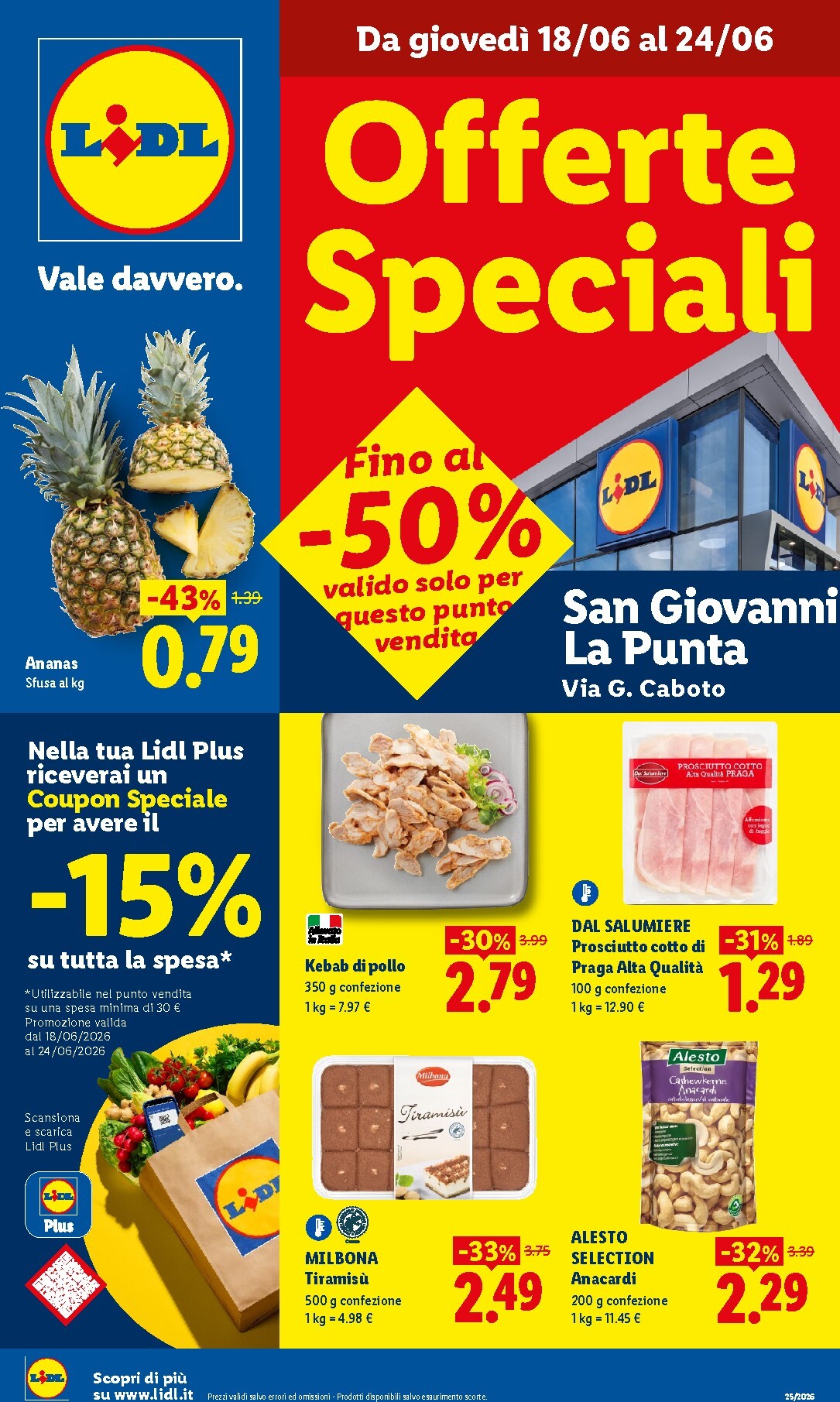 Volantino Lidl - S.Giov. La Punta per la prossima settimana dal giovedì 18/06/2026 al mercoledì 24/06/2026