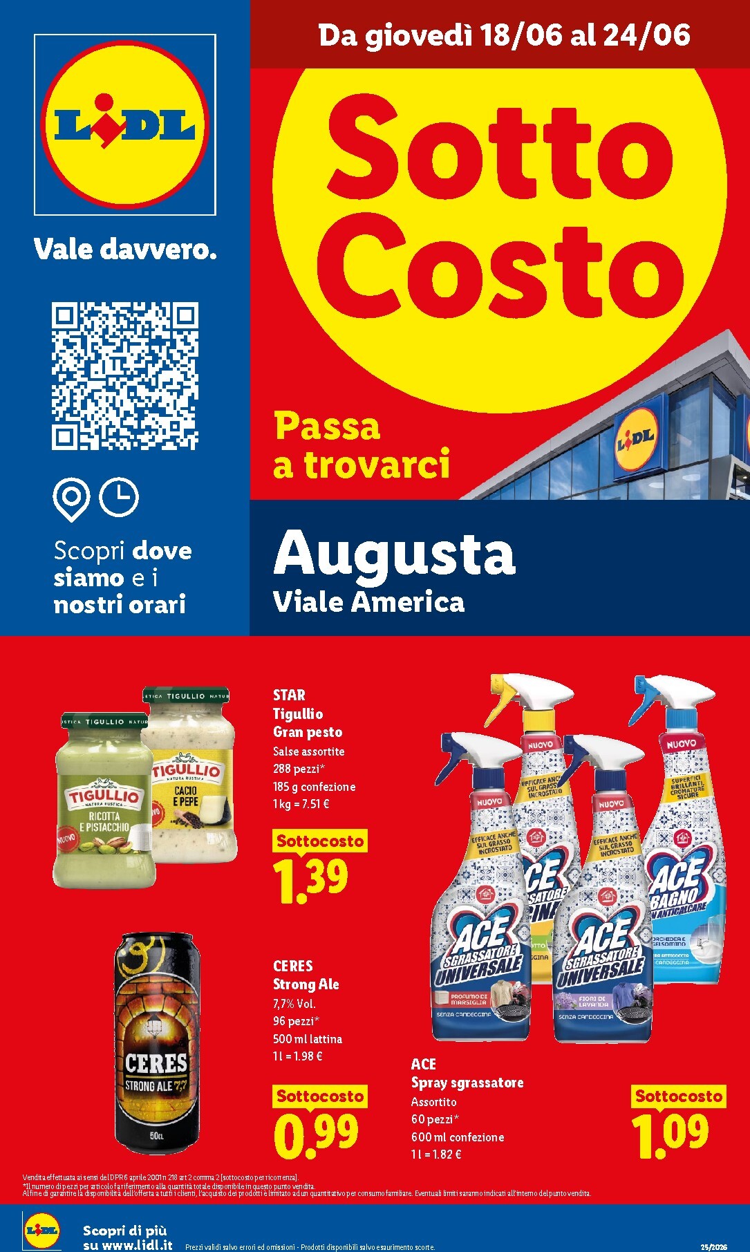 Volantino attuale di Lidl - Augusta valido dal giovedì 18/06/2026 al mercoledì 24/06/2026