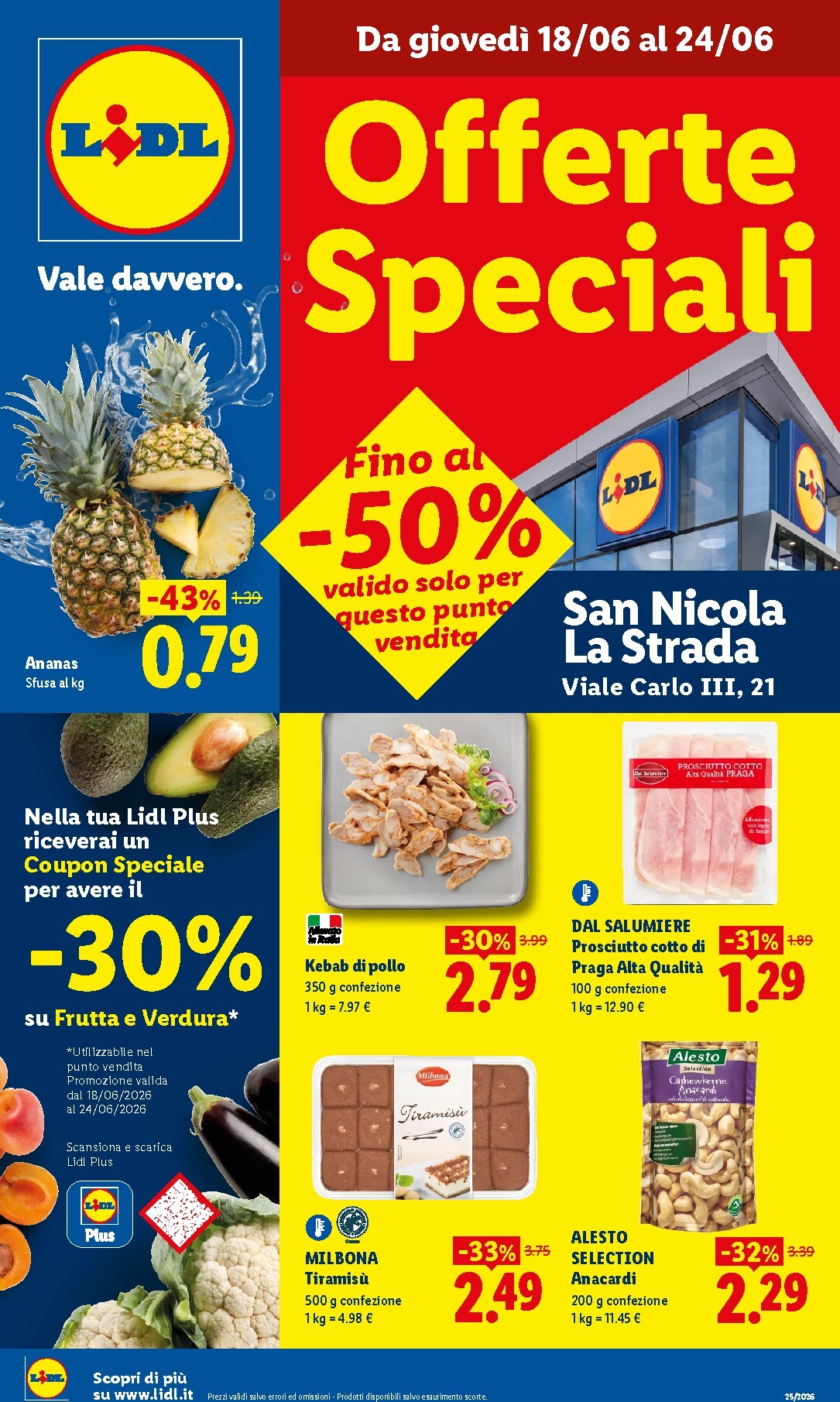 Volantino attuale di Lidl - S. Nicola La Str. valido dal giovedì 18/06/2026 al mercoledì 24/06/2026