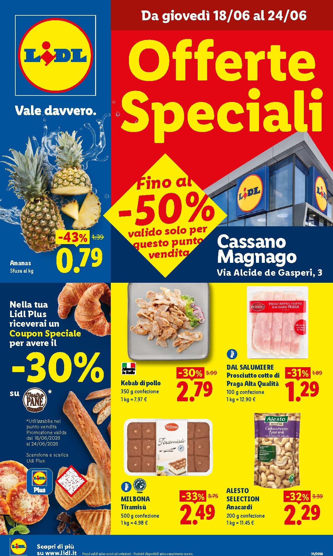 Volantino attuale di Lidl - Cassano valido dal giovedì 18/06/2026 al mercoledì 24/06/2026
