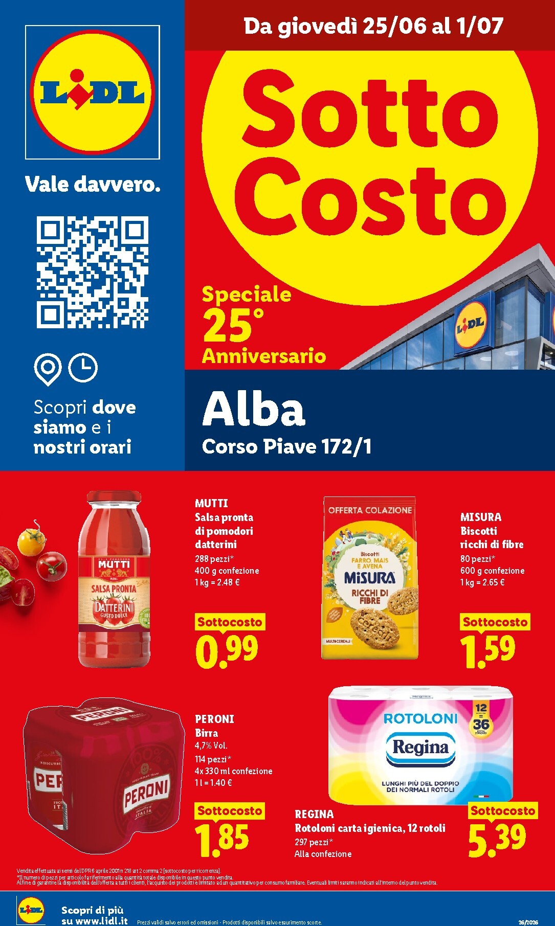 Volantino Lidl - Alba per la prossima settimana dal giovedì 25/06/2026 al mercoledì 01/07/2026