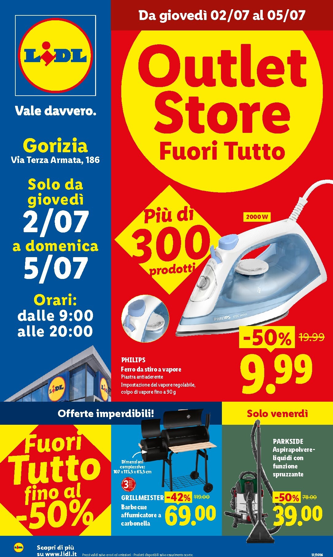 Volantino Lidl - Outlet Store Gorizia per la prossima settimana dal giovedì 02/07/2026 al domenica 05/07/2026