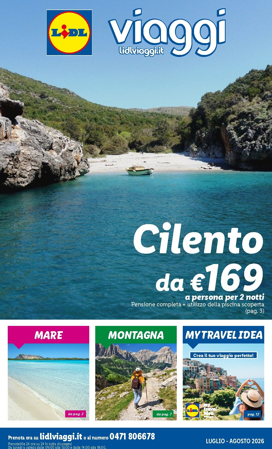 Volantino attuale di Lidl Viaggi valido dal mercoledì 01/07/2026 al domenica 06/09/2026