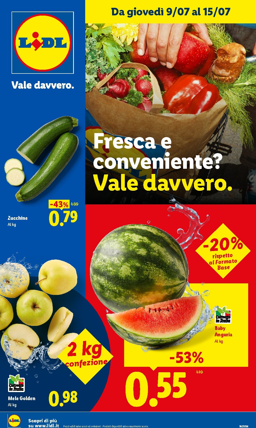 Volantino futuro Lidl - Fresca e conveniente valido dal giovedì 09/07/2026 al mercoledì 15/07/2026