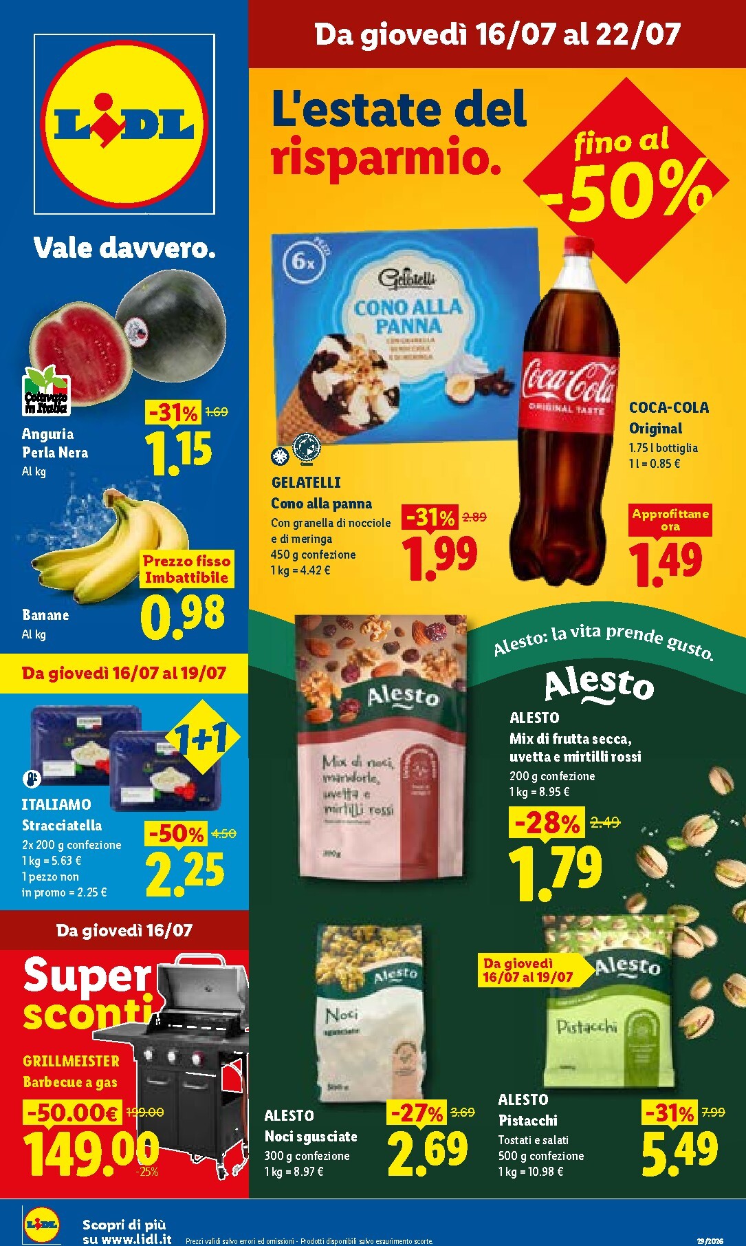 Volantino Lidl per la prossima settimana dal giovedì 16/07/2026 al mercoledì 22/07/2026