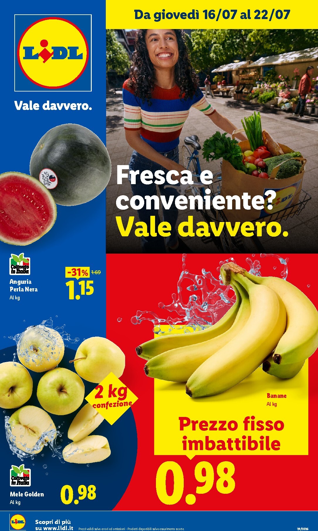 Volantino Lidl - Fresca e conveniente per la prossima settimana dal giovedì 16/07/2026 al mercoledì 22/07/2026