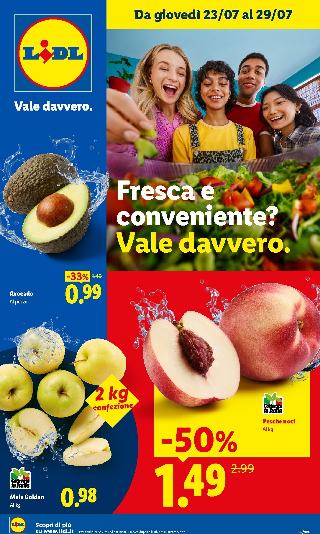 Volantino Lidl - Fresca e conveniente per la prossima settimana dal giovedì 23/07/2026 al mercoledì 29/07/2026
