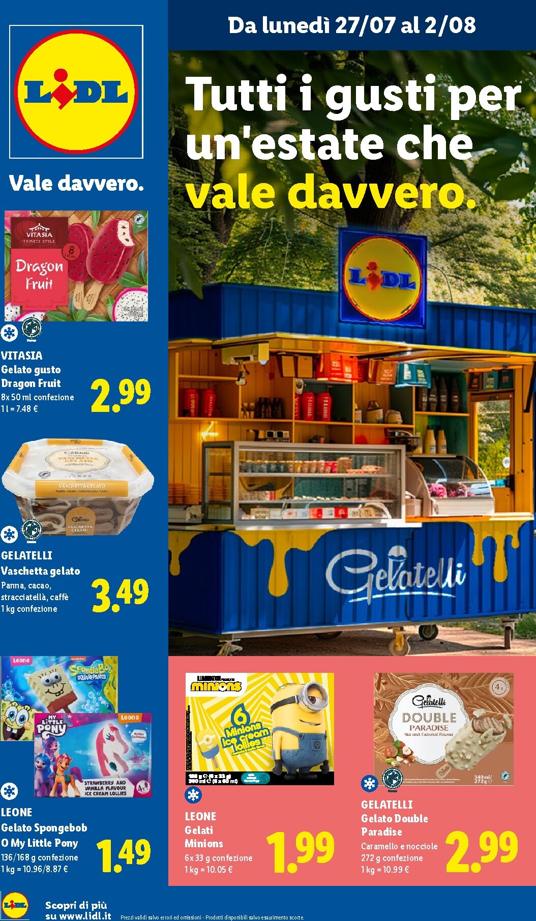 Volantino attuale di Lidl - Tutti i gusti dell'estate valido dal lunedì 27/07/2026 al domenica 02/08/2026