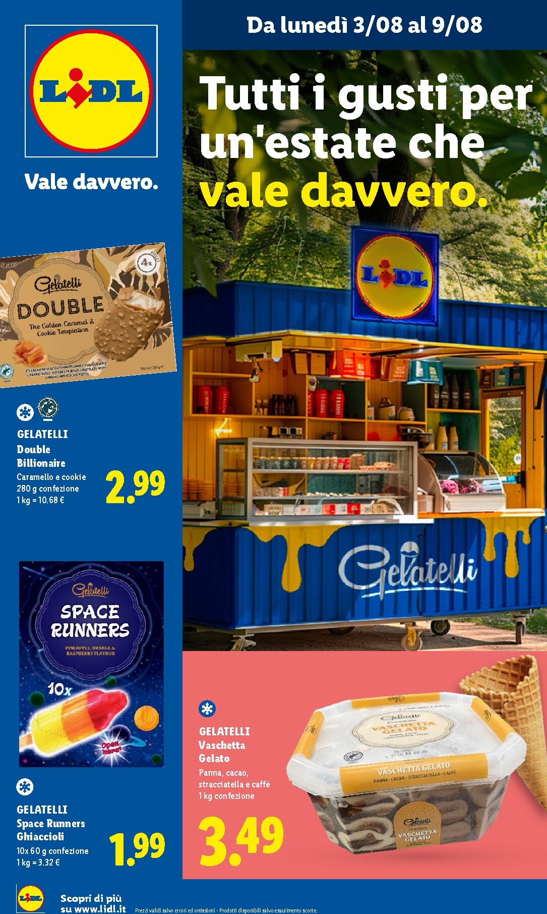 Volantino attuale di Lidl - Tutti i gusti dell'estate valido dal lunedì 03/08/2026 al domenica 09/08/2026