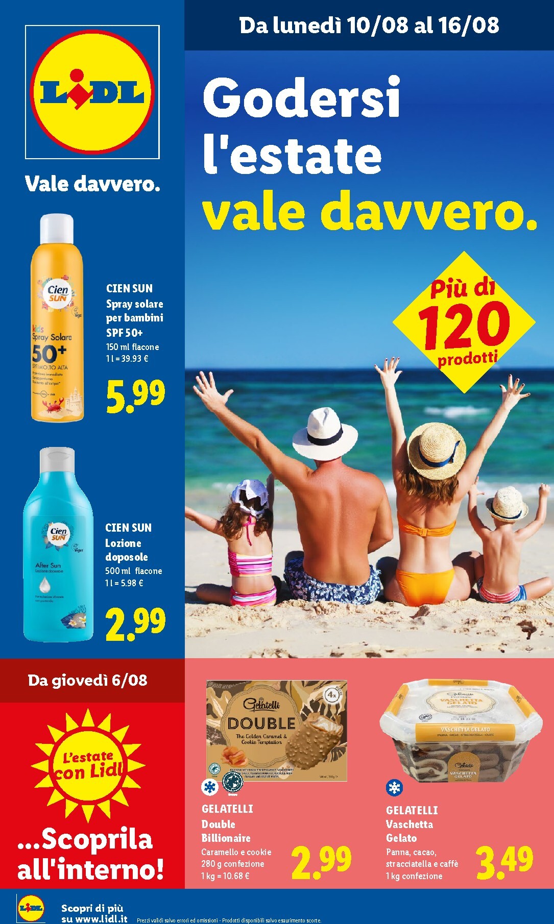 Volantino Lidl - Godersi l'estate vale davvero per la prossima settimana dal lunedì 10/08/2026 al domenica 16/08/2026