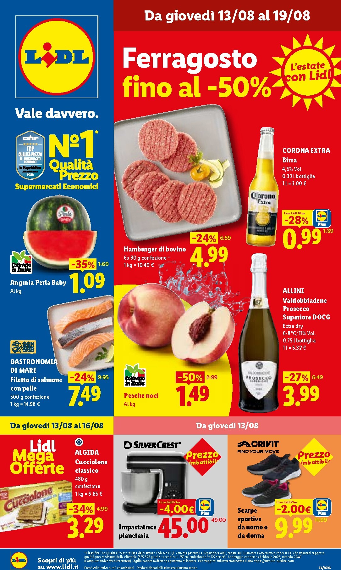 Volantino Lidl per la prossima settimana dal giovedì 13/08/2026 al mercoledì 19/08/2026