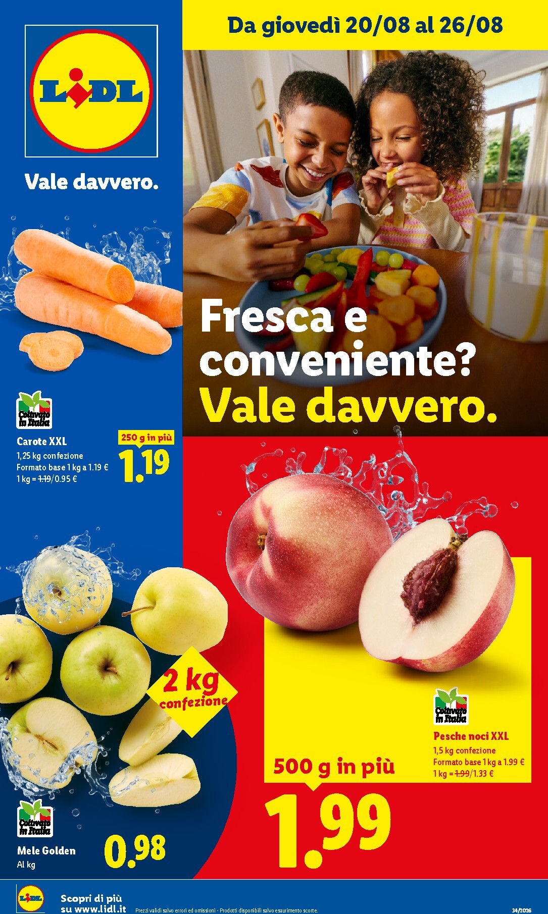 Volantino Lidl - Fresca e conveniente per la prossima settimana dal giovedì 20/08/2026 al mercoledì 26/08/2026