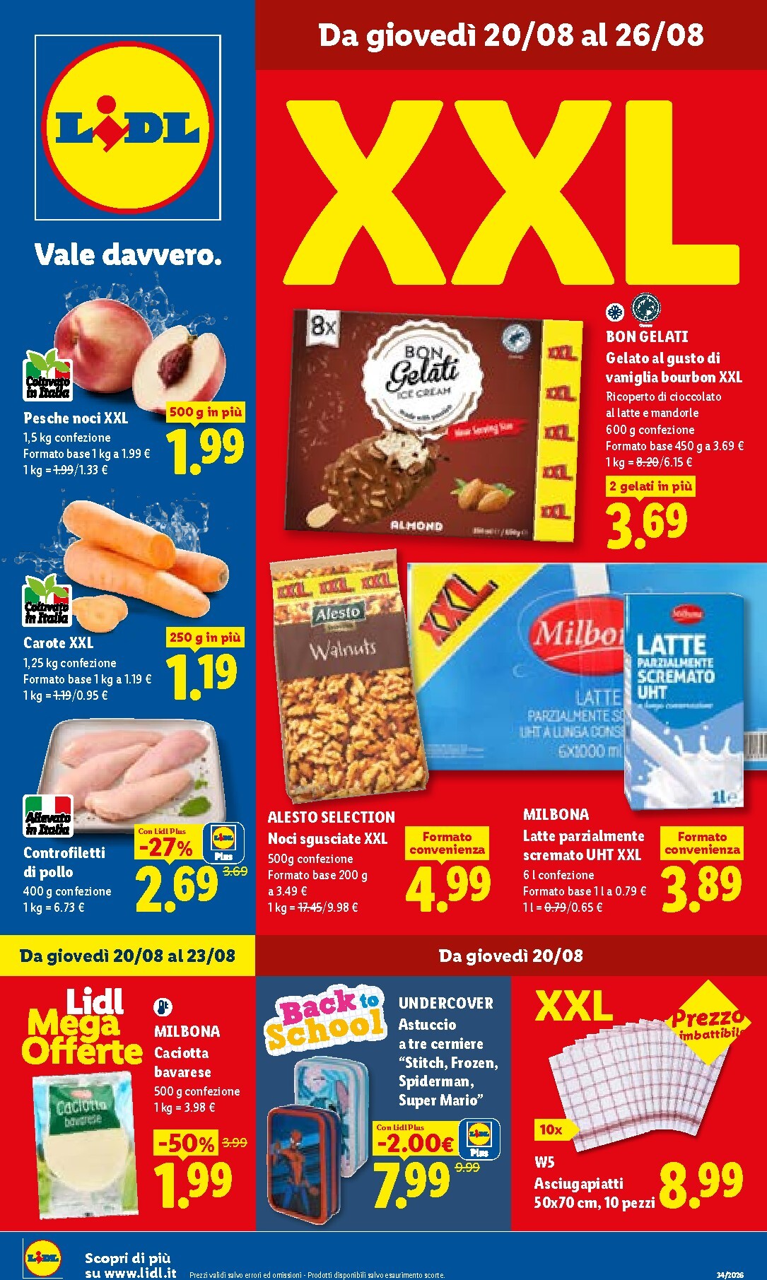 Volantino Lidl per la prossima settimana dal giovedì 20/08/2026 al mercoledì 26/08/2026
