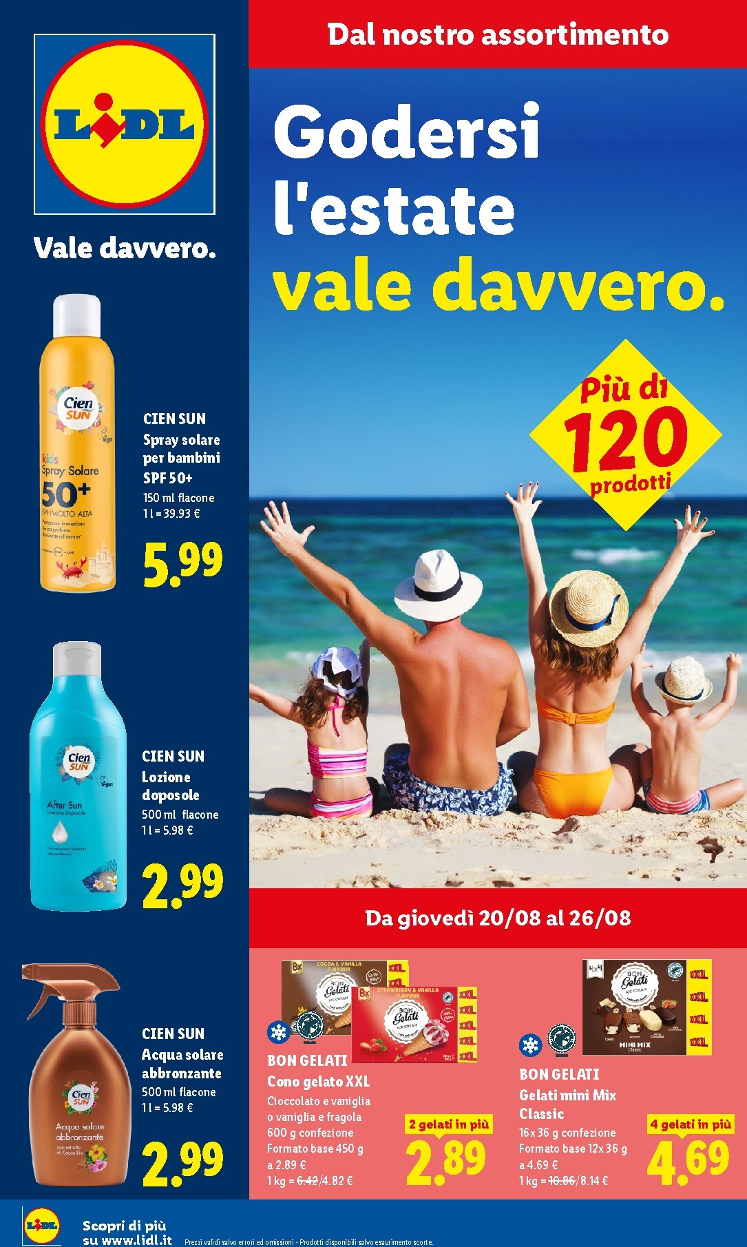 Volantino futuro Lidl - Godersi l'estate vale davvero valido dal giovedì 20/08/2026 al mercoledì 26/08/2026