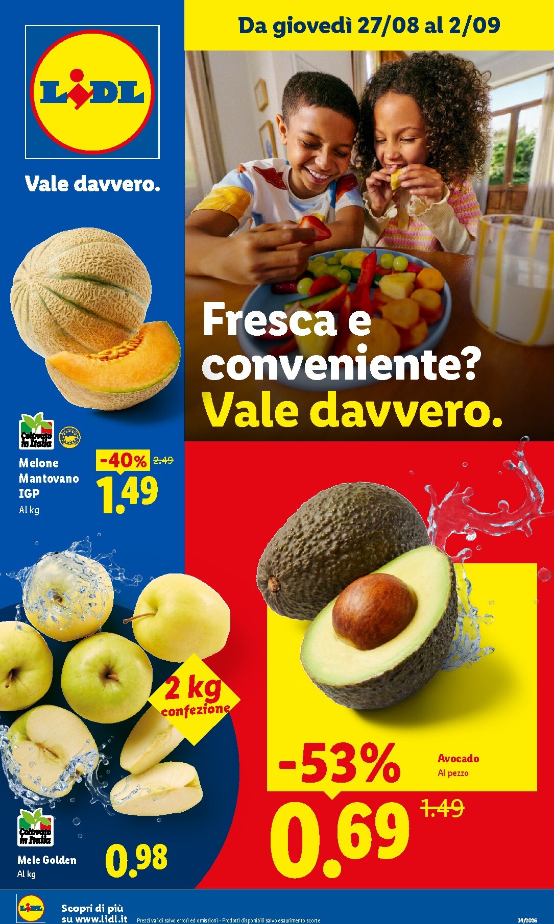 Volantino Lidl - Fresca e conveniente per la prossima settimana dal giovedì 27/08/2026 al mercoledì 02/09/2026