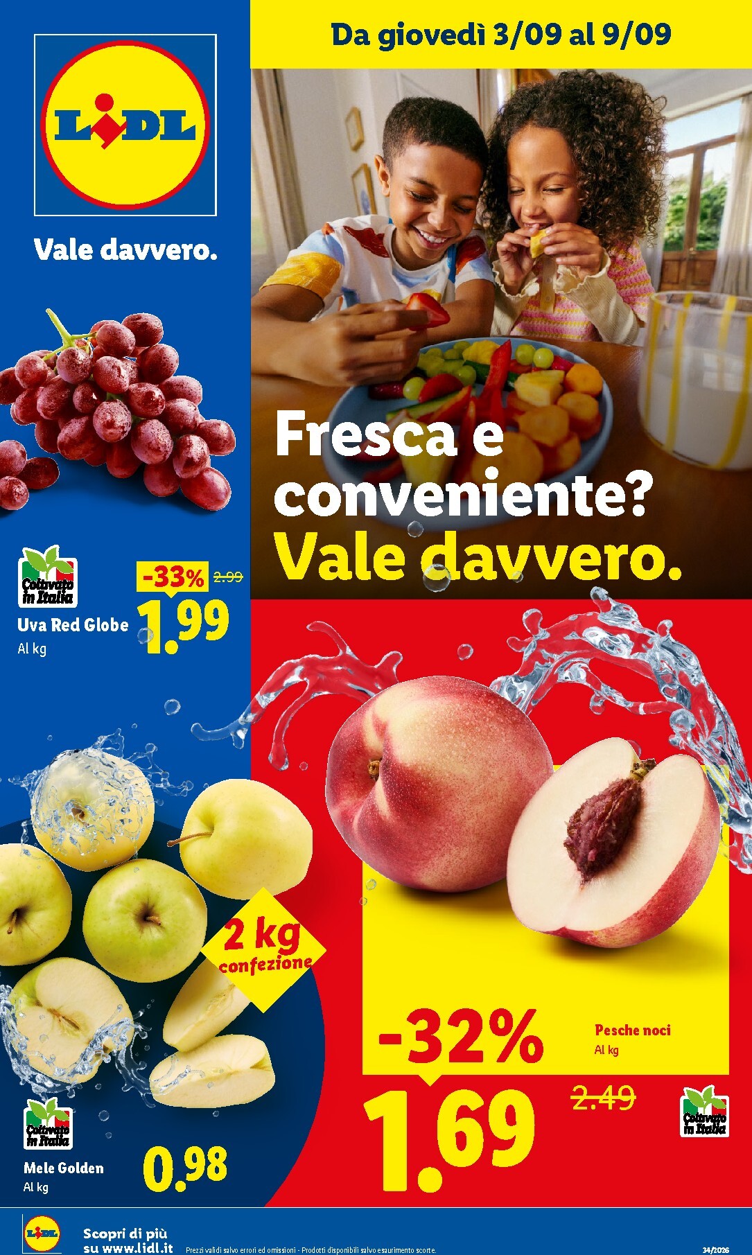 Volantino Lidl - Fresca e conveniente per la prossima settimana dal giovedì 03/09/2026 al mercoledì 09/09/2026