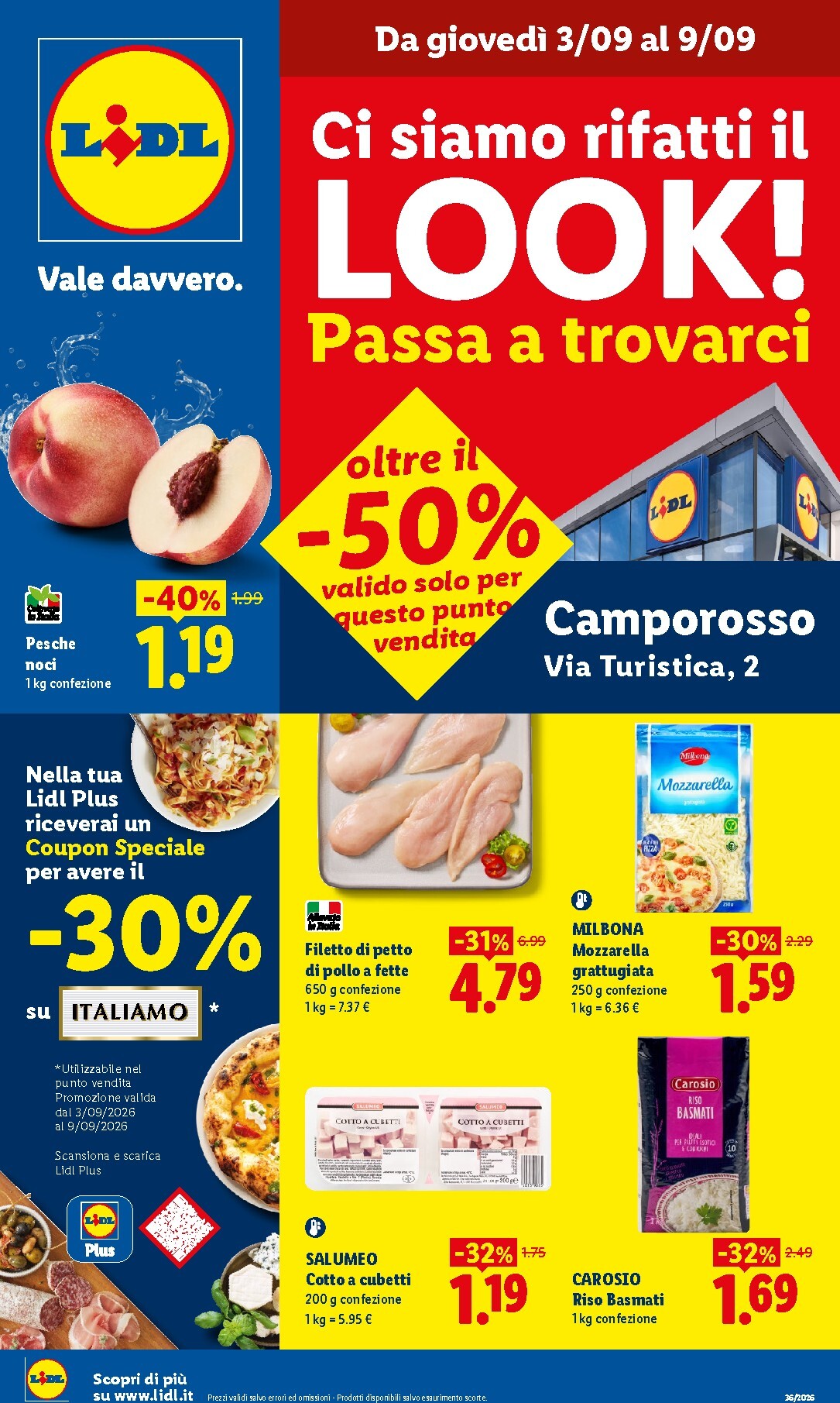 Volantino Lidl - Ci siamo rifatti il look! per la prossima settimana dal giovedì 03/09/2026 al mercoledì 09/09/2026
