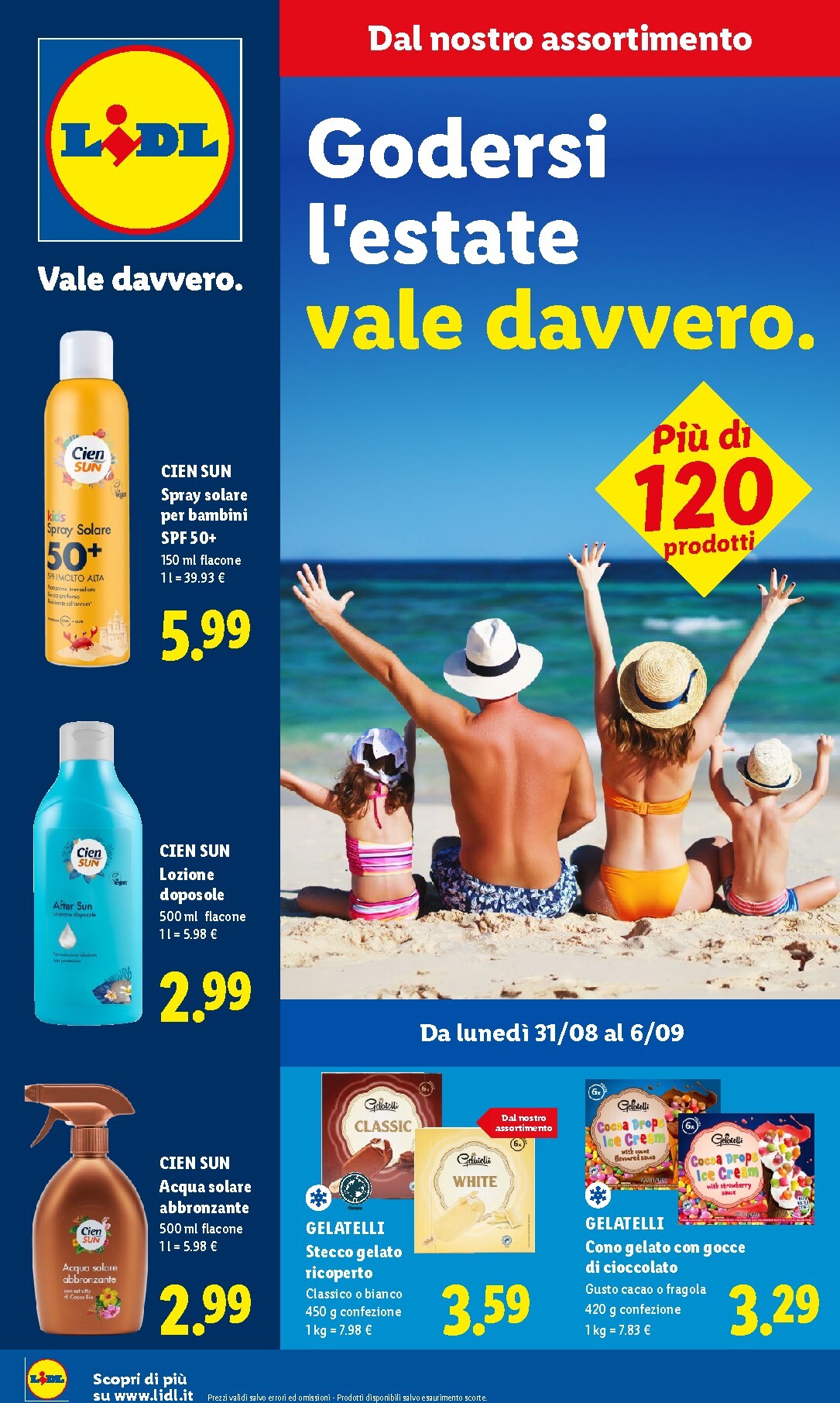 Volantino attuale di Lidl - Godersi l'estate vale davvero valido dal lunedì 31/08/2026 al domenica 06/09/2026