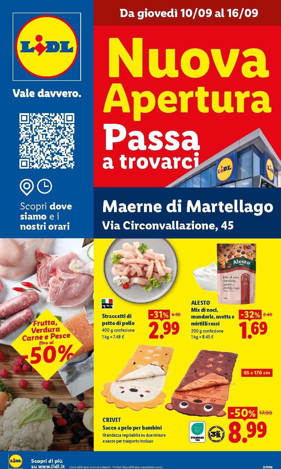 Volantino Lidl - Nuova apertura - Maerne di Martellago per la prossima settimana dal giovedì 10/09/2026 al mercoledì 16/09/2026