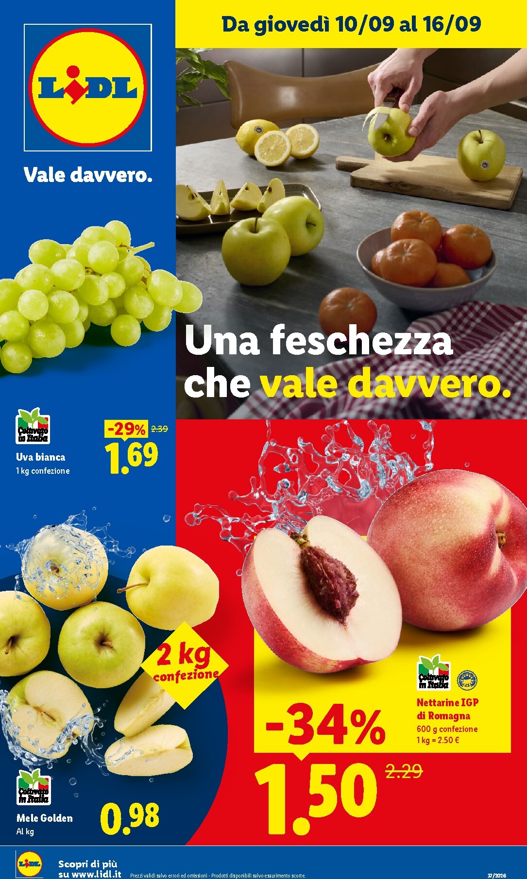 Volantino Lidl - Fresca e conveniente per la prossima settimana dal giovedì 10/09/2026 al mercoledì 16/09/2026