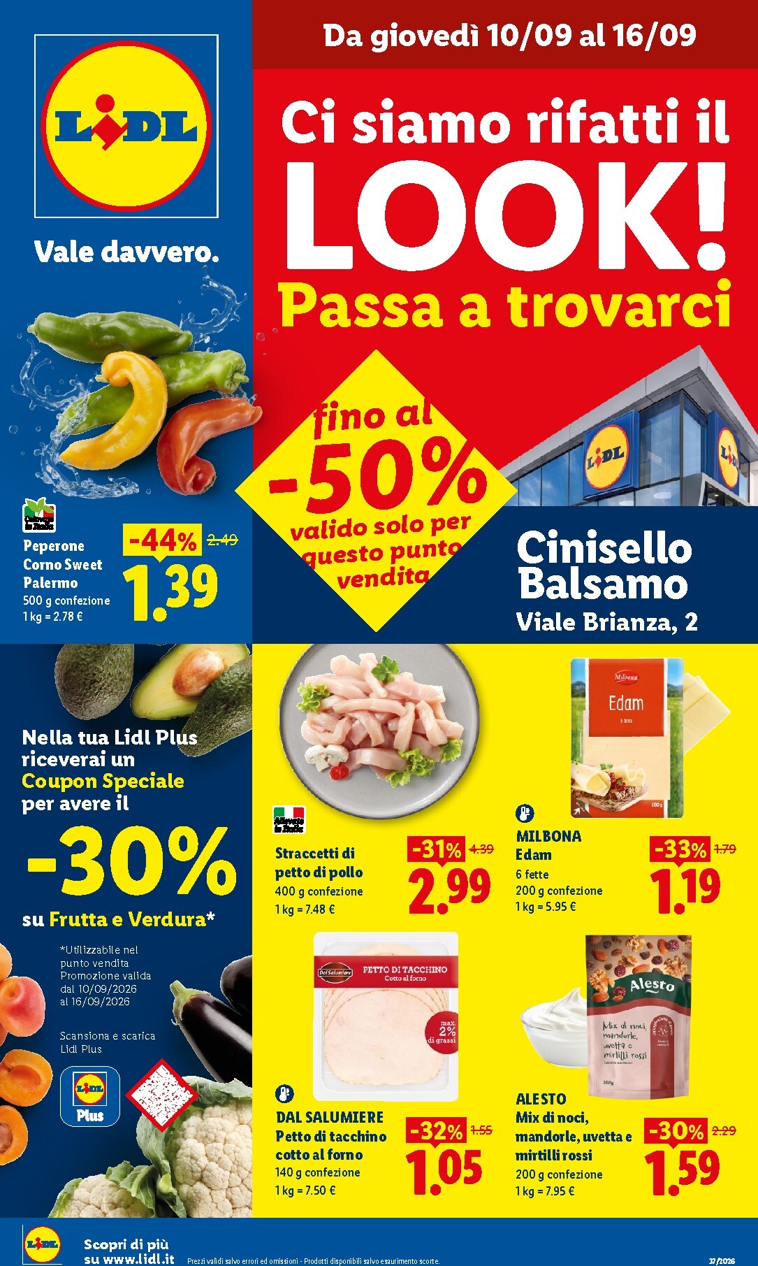 Volantino Lidl - Ci siamo rifatti il look per la prossima settimana dal giovedì 10/09/2026 al mercoledì 16/09/2026