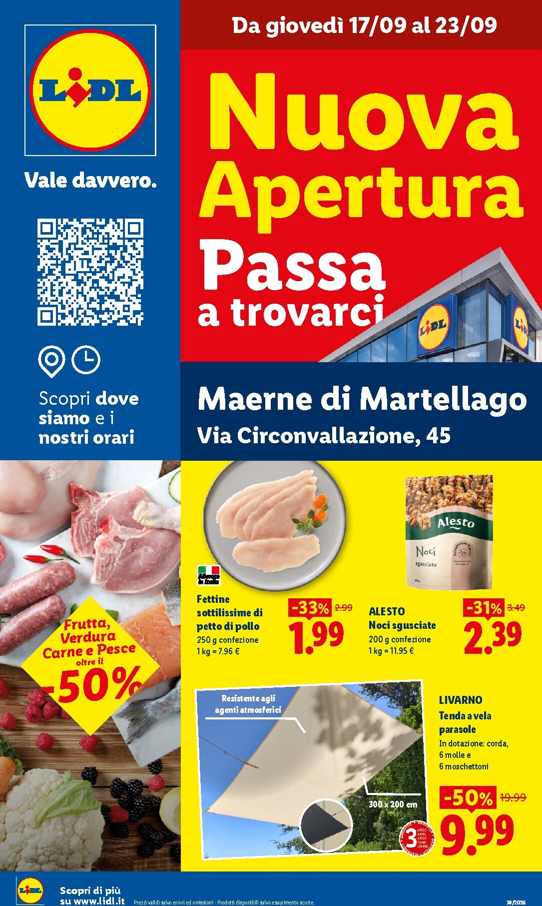 Volantino futuro Lidl - Nuova apertura Maerne di Martellago valido dal giovedì 17/09/2026 al mercoledì 23/09/2026