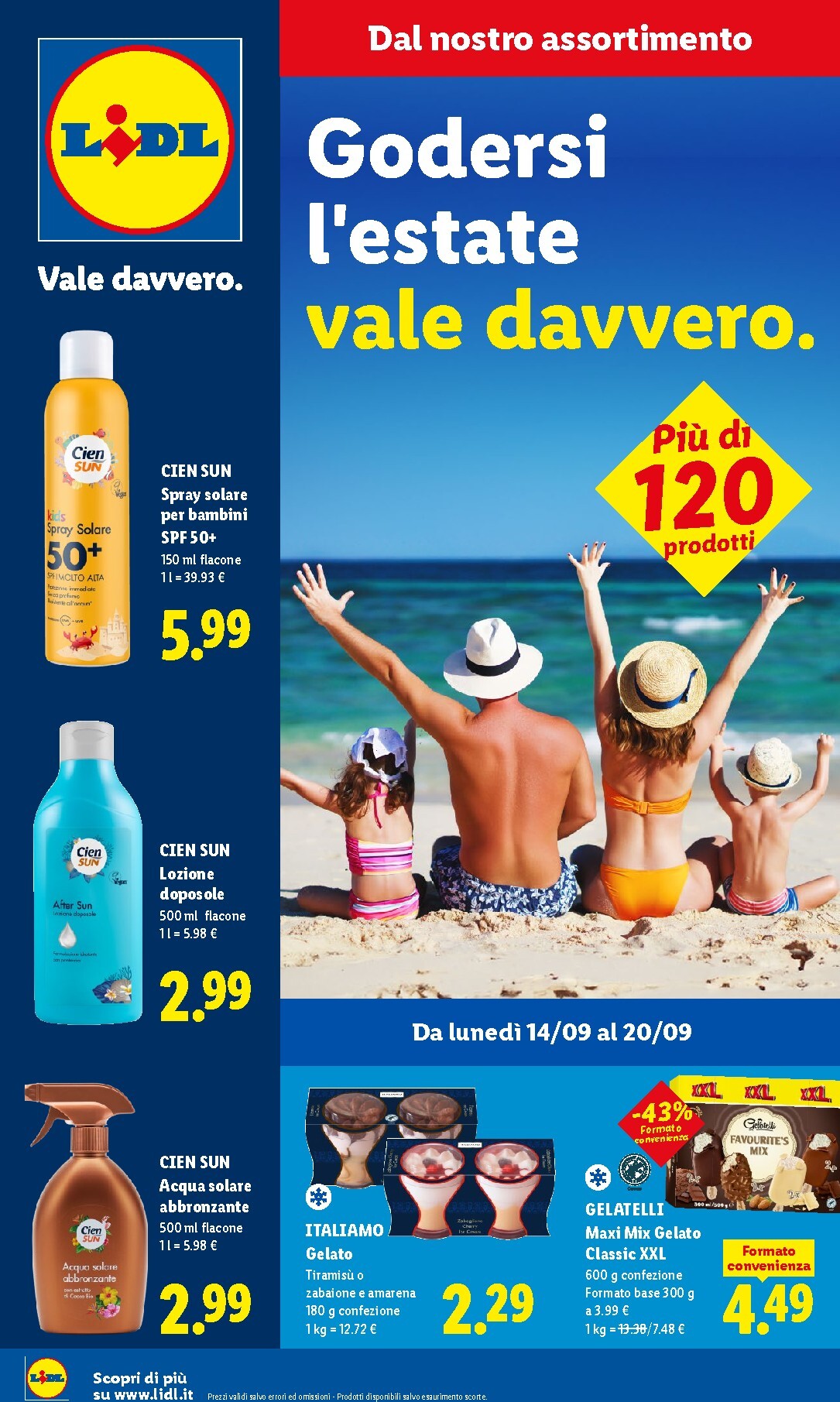 Volantino attuale di Lidl - Godersi l'estate vale davvero valido dal lunedì 10/08/2026 al domenica 27/09/2026