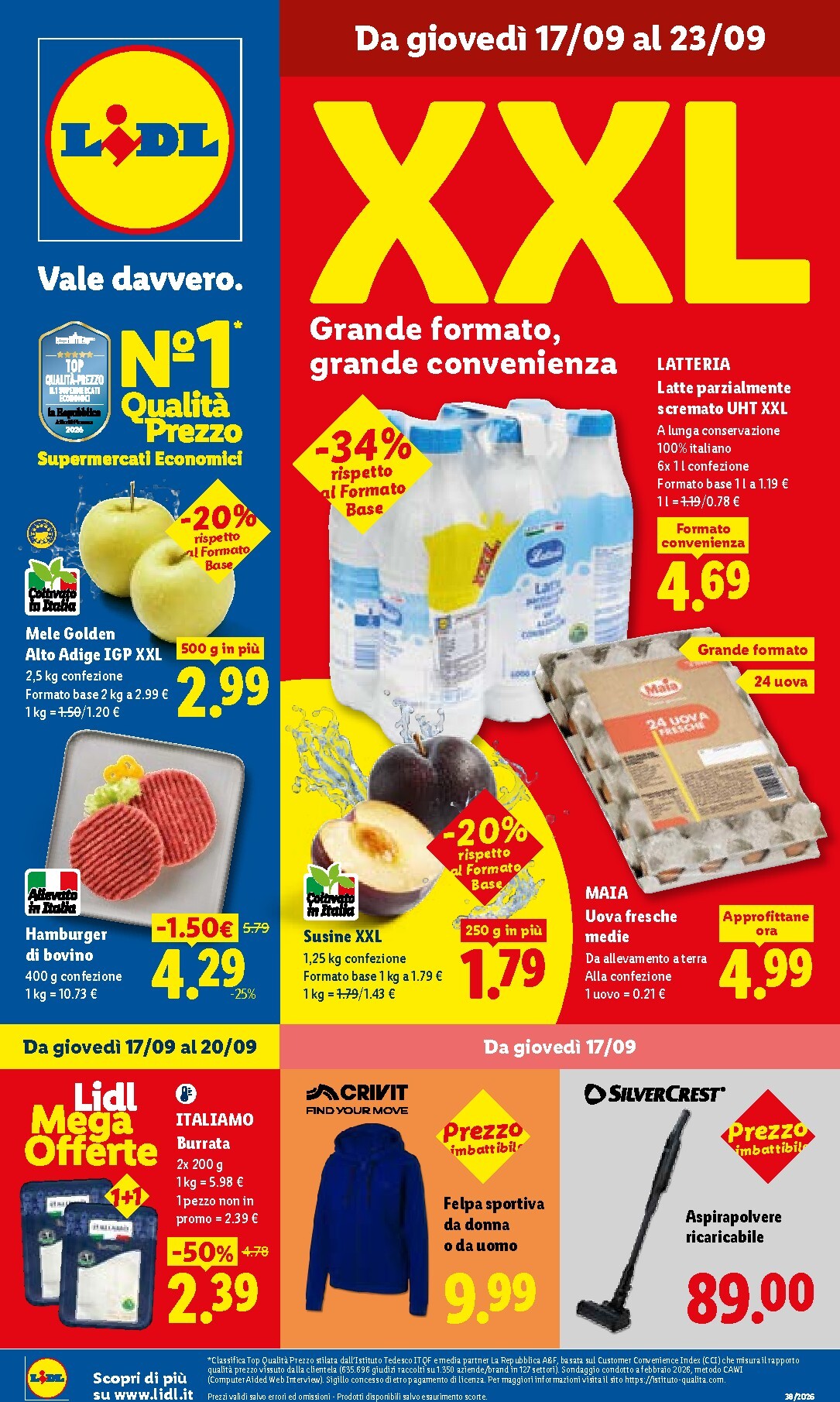 Volantino attuale di Lidl valido dal giovedì 17/09/2026 al mercoledì 23/09/2026