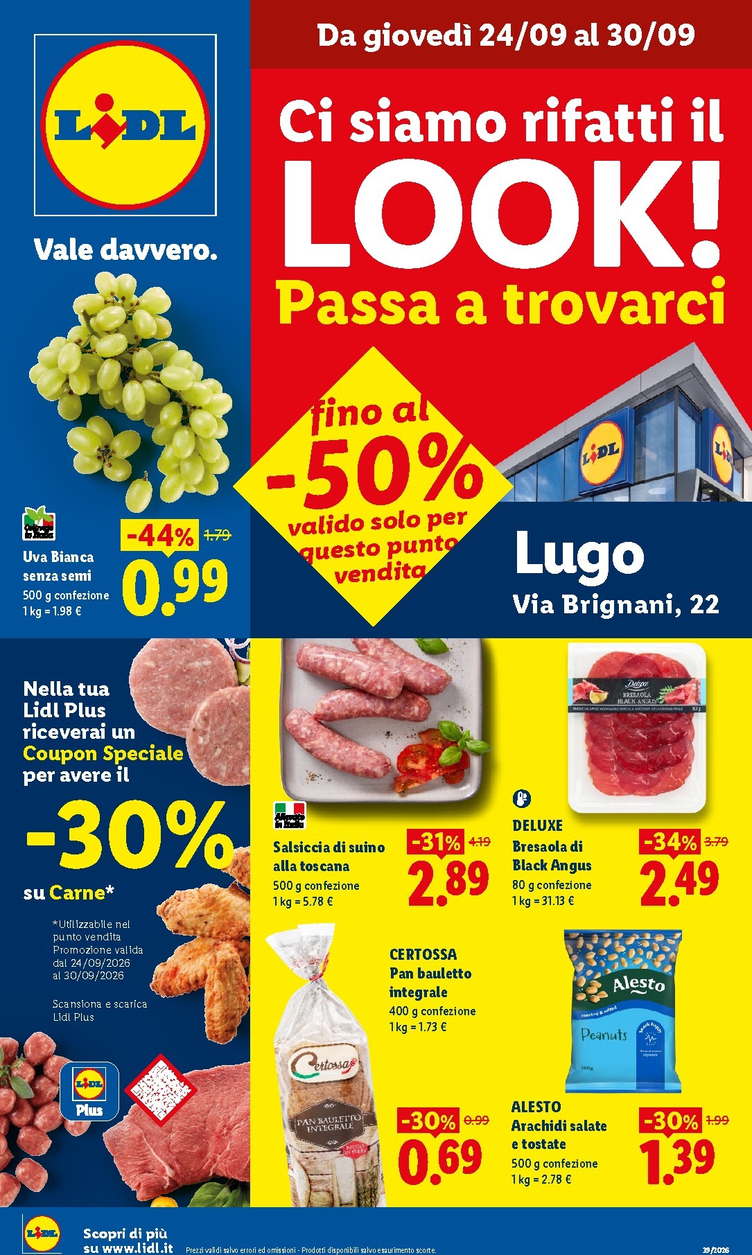 Volantino Lidl - Ci siamo rifatti il look! - Lugo per la prossima settimana dal giovedì 24/09/2026 al mercoledì 30/09/2026