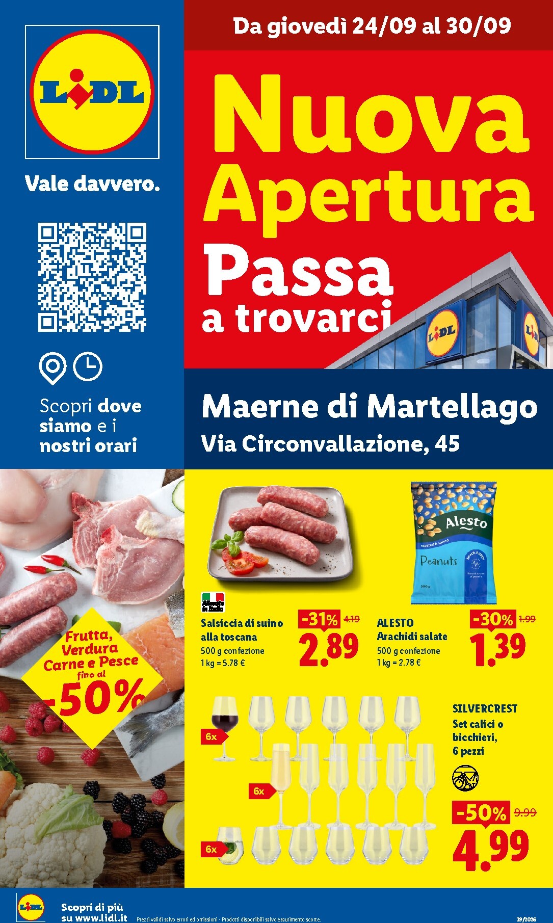 Volantino Lidl - Nuova apertura - Maerne di Martellago per la prossima settimana dal giovedì 24/09/2026 al mercoledì 30/09/2026