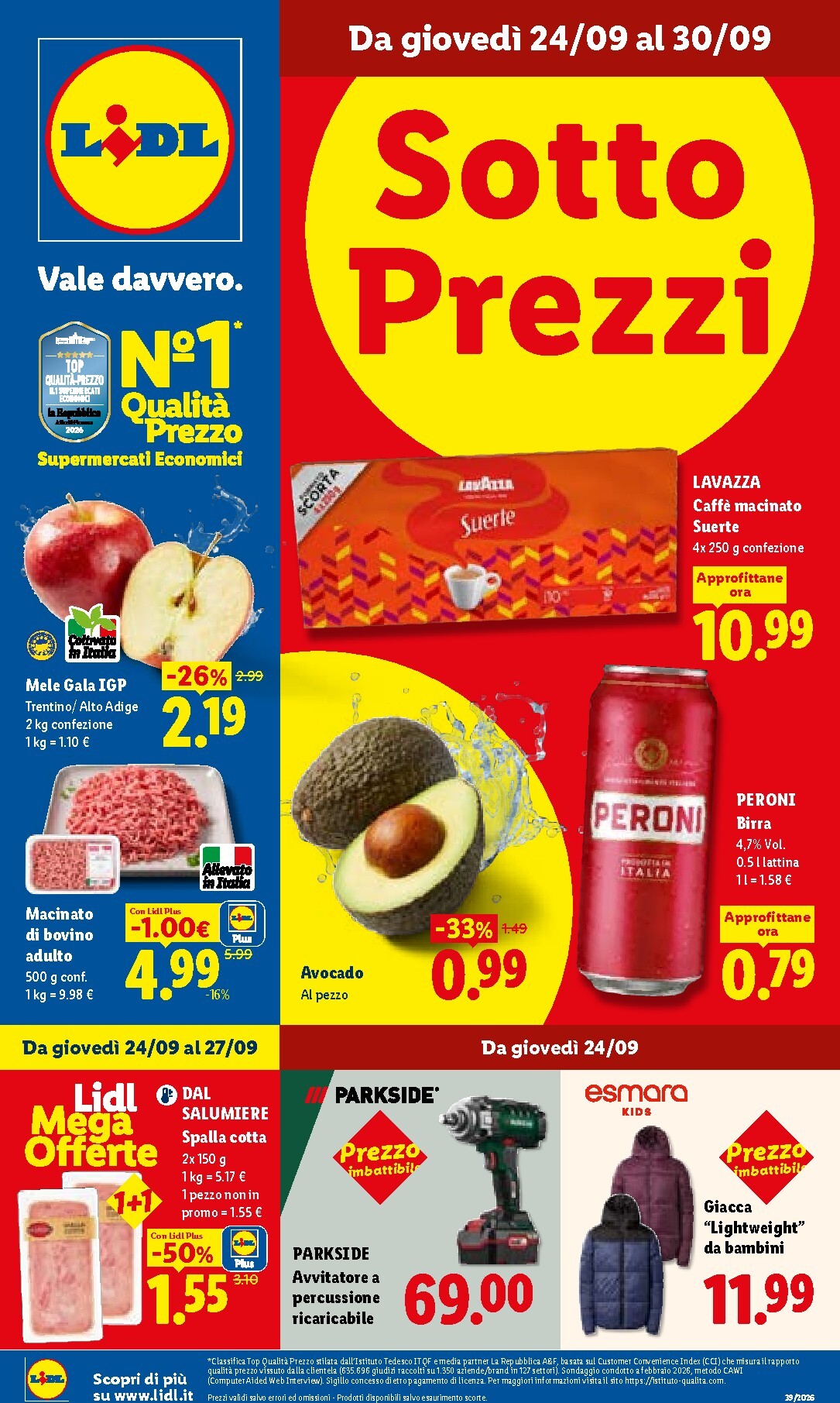 Volantino Lidl per la prossima settimana dal giovedì 24/09/2026 al mercoledì 30/09/2026