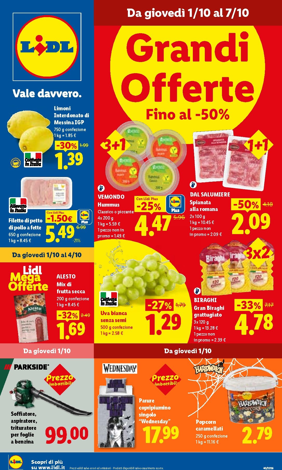 Volantino Lidl per la prossima settimana dal giovedì 01/10/2026 al mercoledì 07/10/2026
