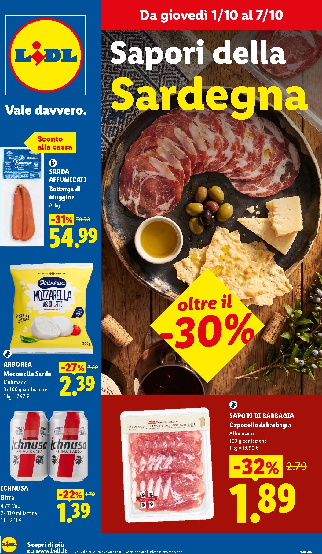 Volantino futuro Lidl - Sardegna valido dal giovedì 01/10/2026 al mercoledì 07/10/2026